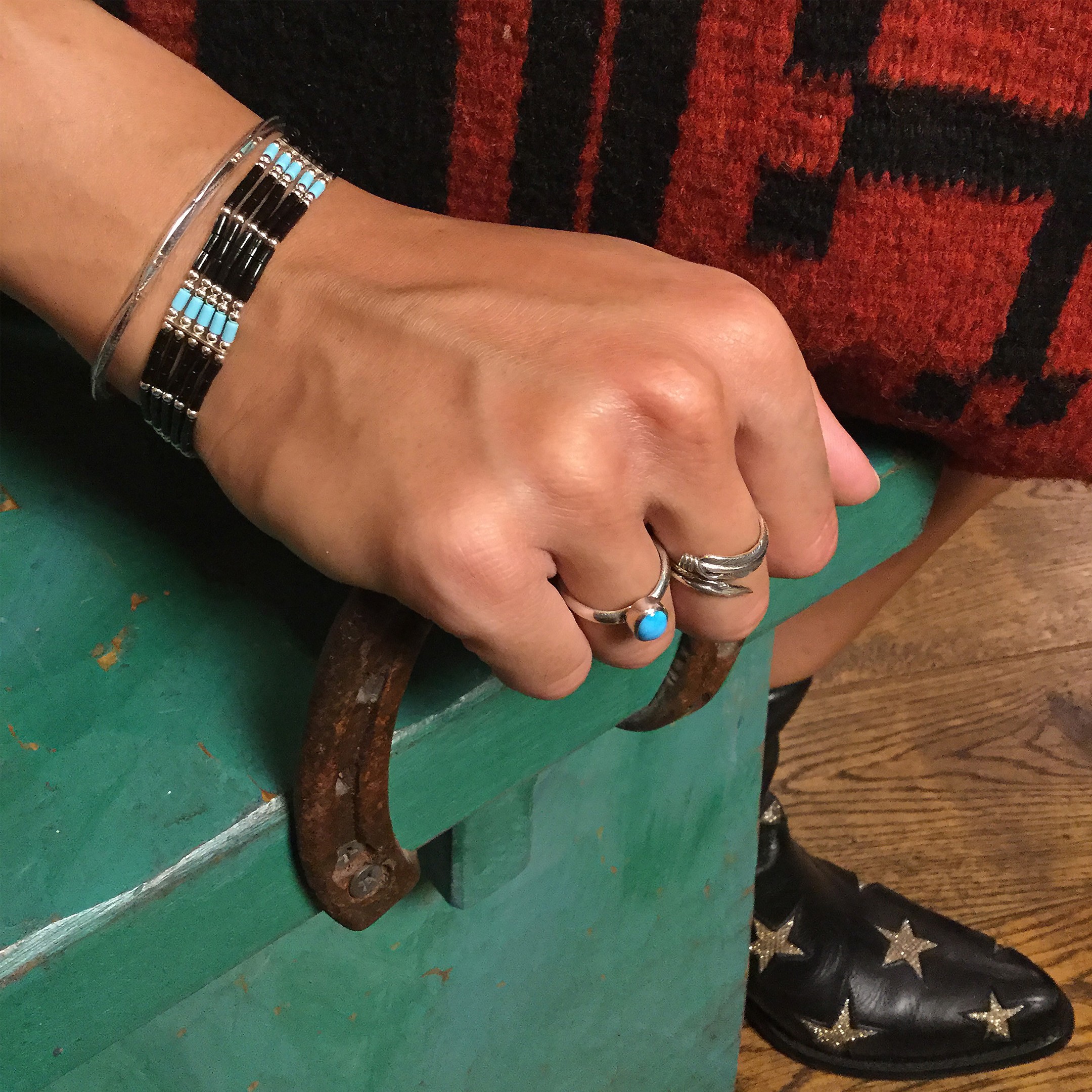 Native american Liquid Silver bracelet. Harpo Paris