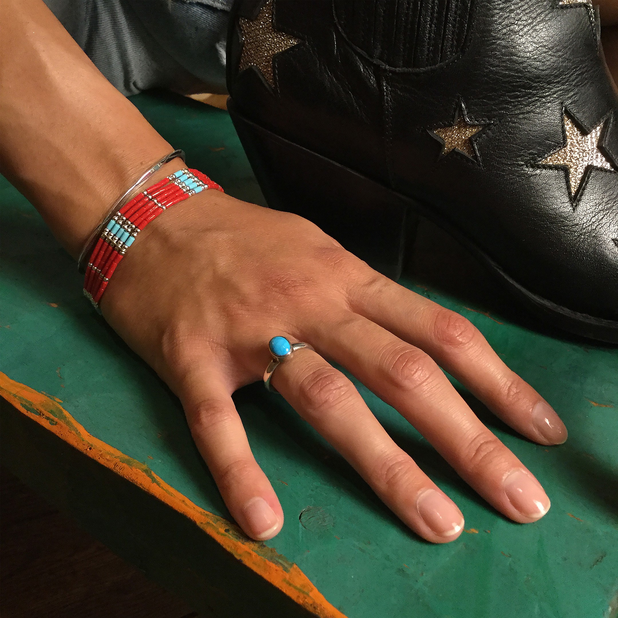 Native american Liquid Silver bracelet. Harpo Paris