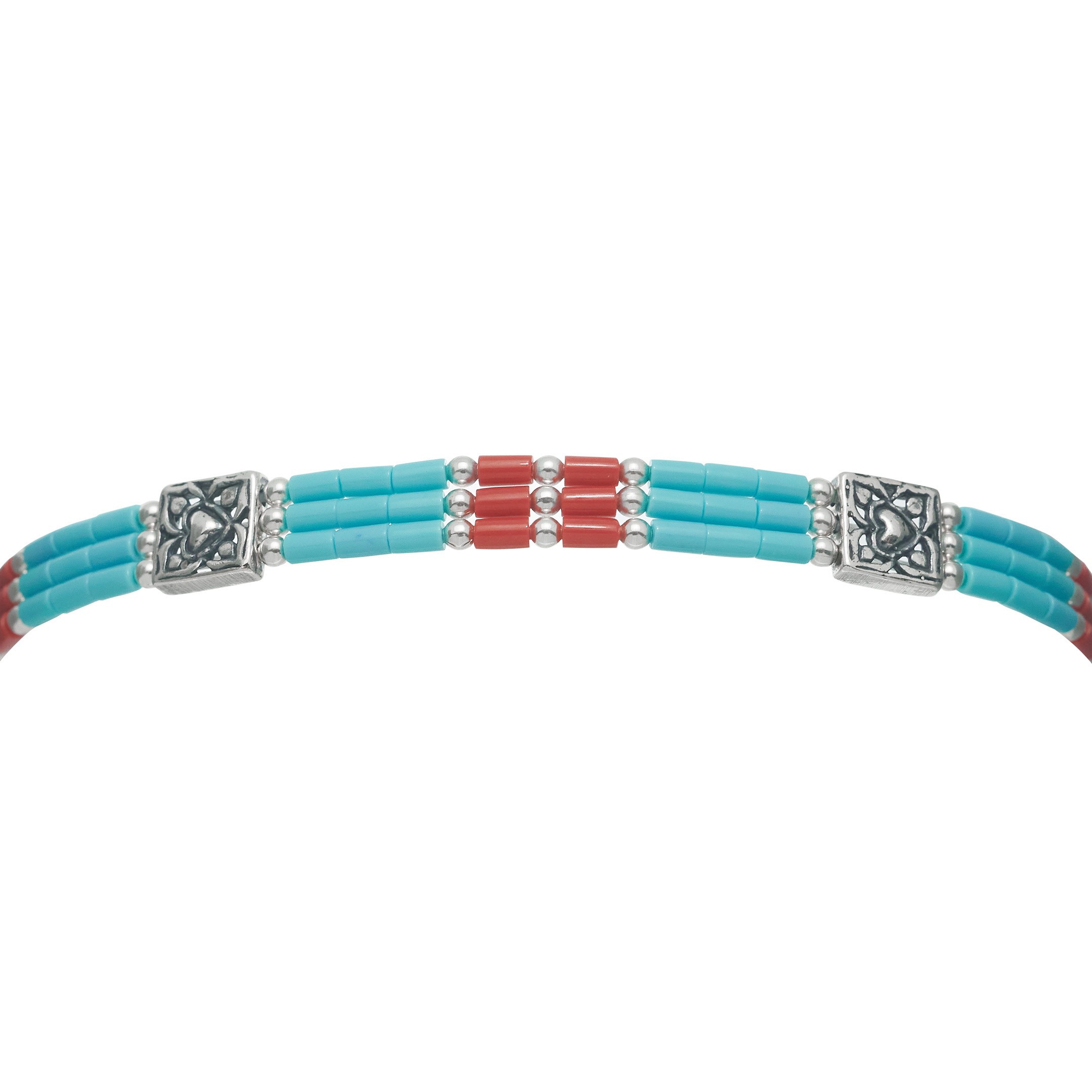 Bracelet amerindien en perles heishi. Harpo Paris
