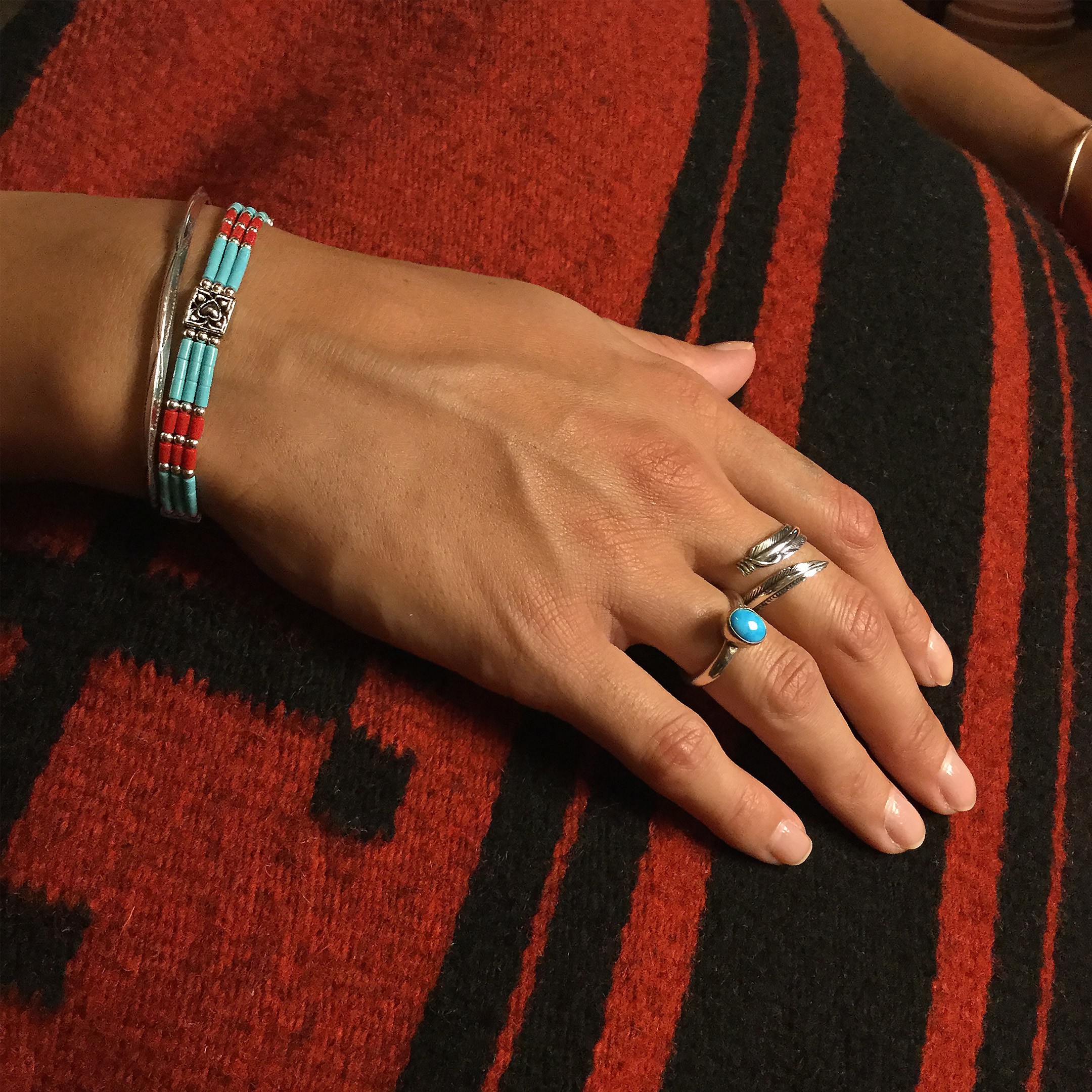 Bracelet amerindien en perles heishi. Harpo Paris