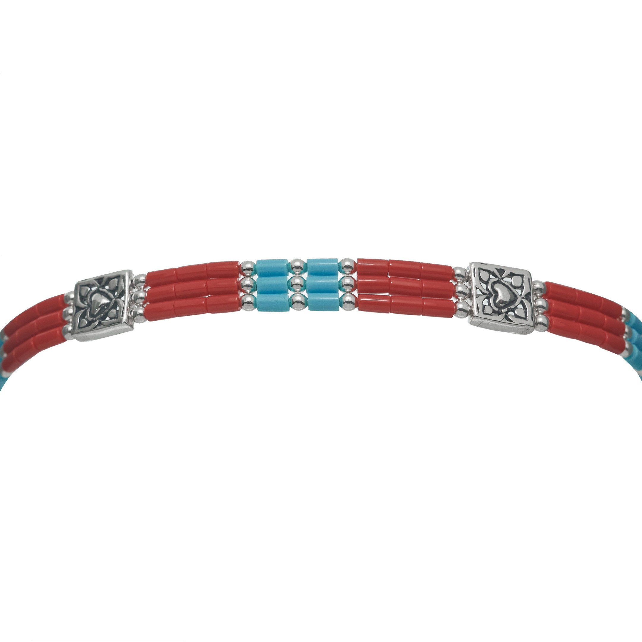 Bracelet amerindien en perles heishi. Harpo Paris