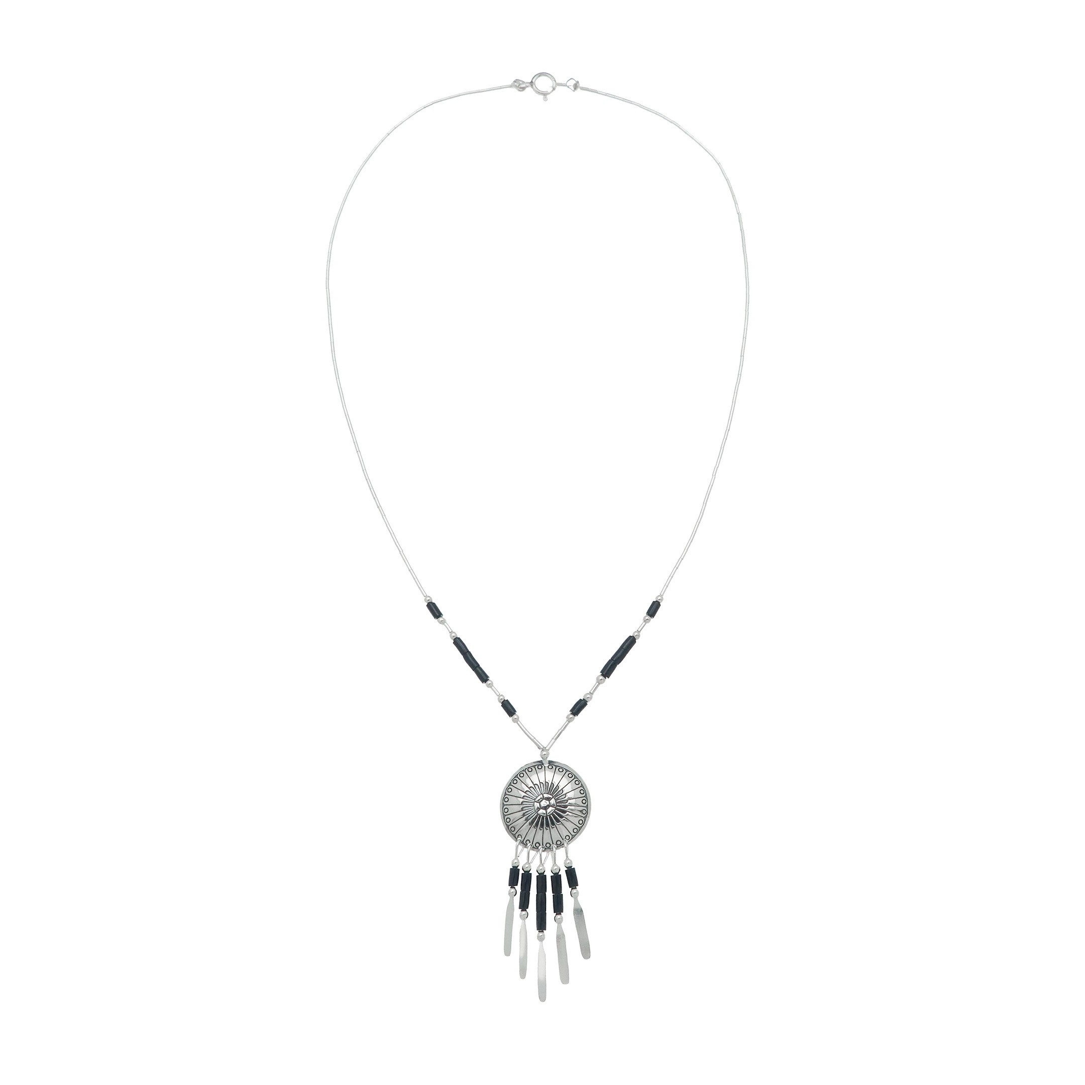 "Native American concho necklace made of Heishi beads. Harpo Paris"