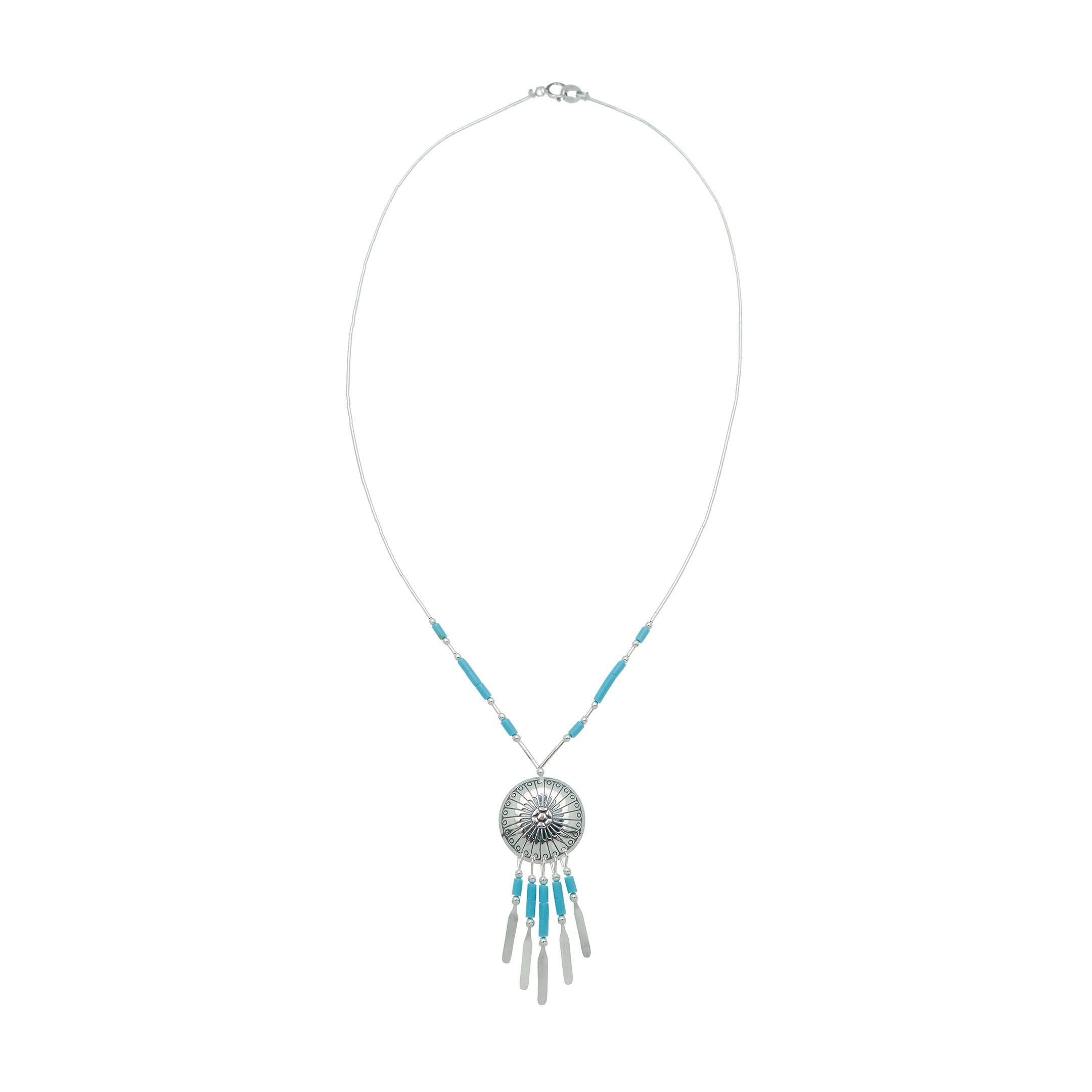Collier amérindien Liquid silver en perles Heishi. Harpo Paris