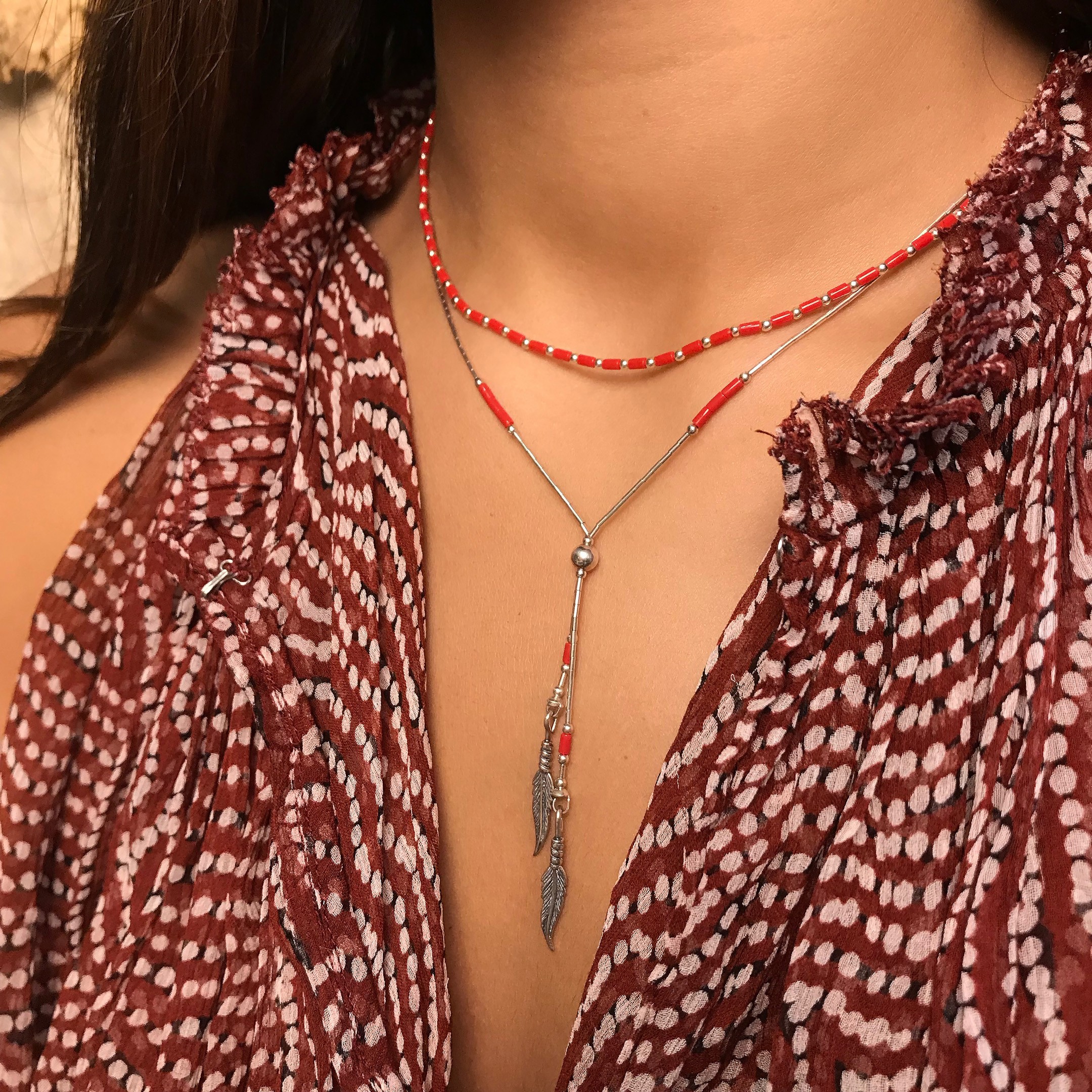 Collier classique Harpo Paris pour femme N603 plumes