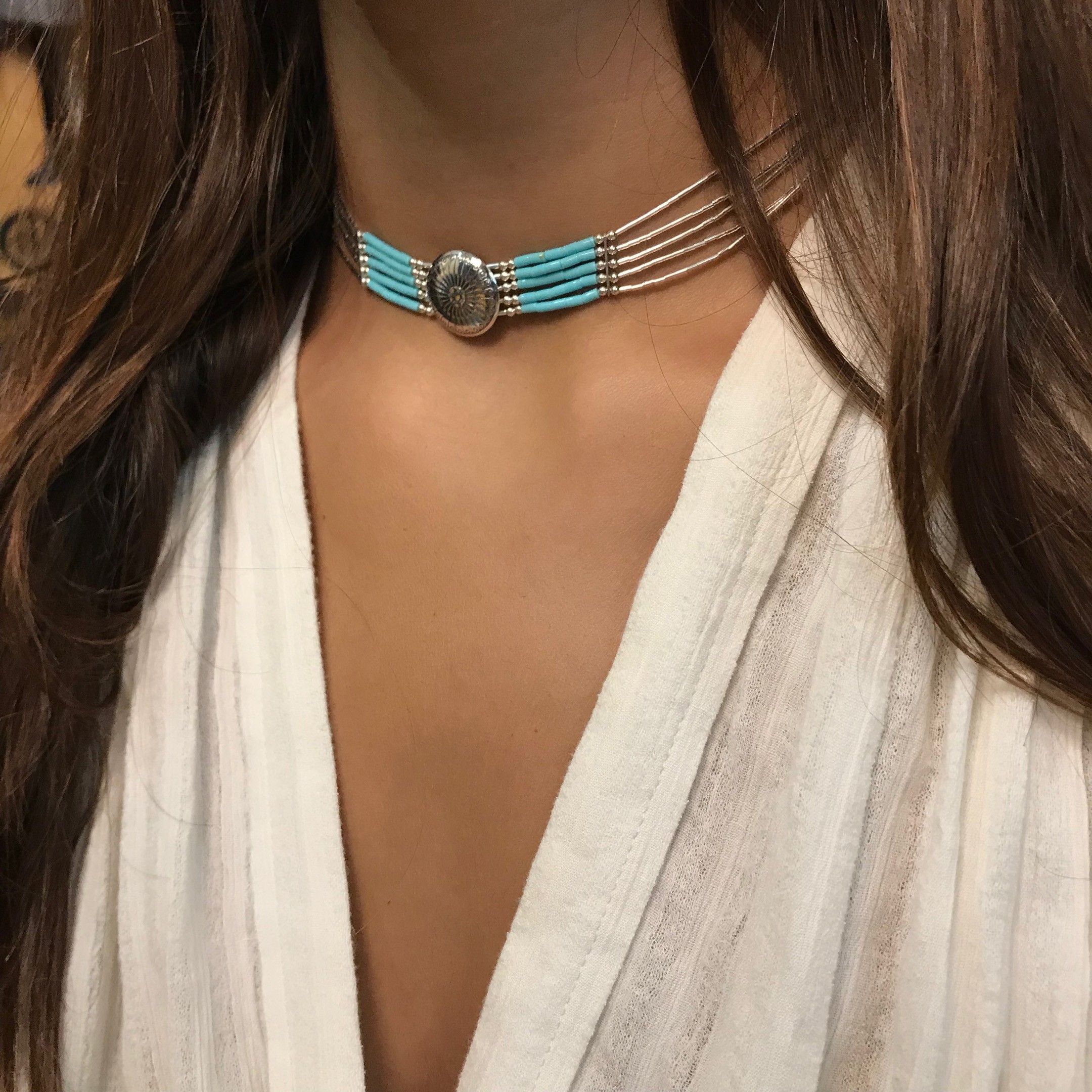 Collier classique Harpo Paris pour femme N310 concho ras du cou