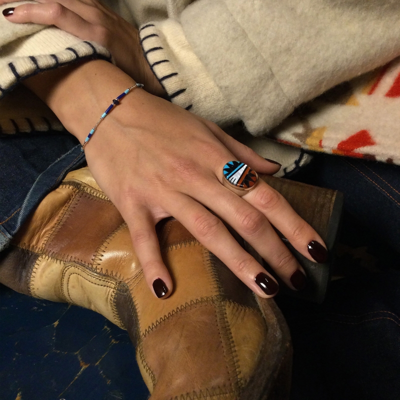 Zuni ring made with the Inlay work, BA816 - Harpo Paris