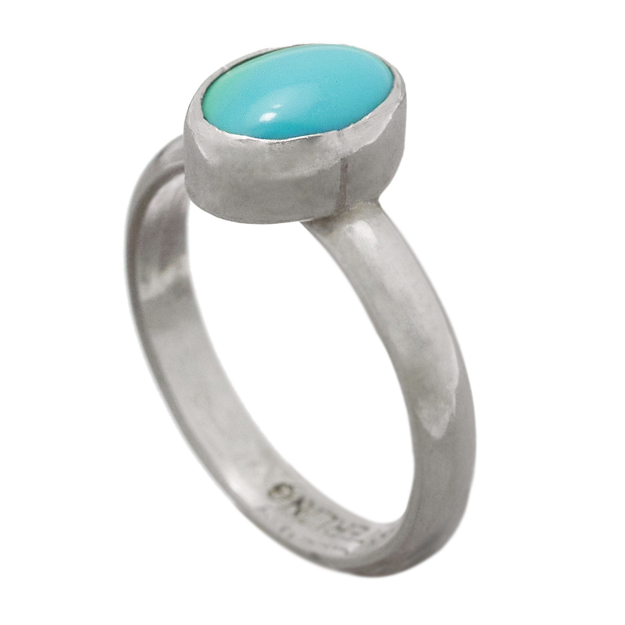 BA744 petite bague turquoise et argent Harpo