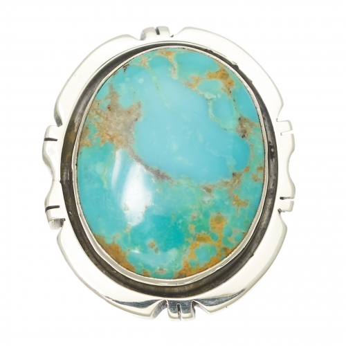 Navajo ring for women BA742 in turquoise and silver, Harpo Paris