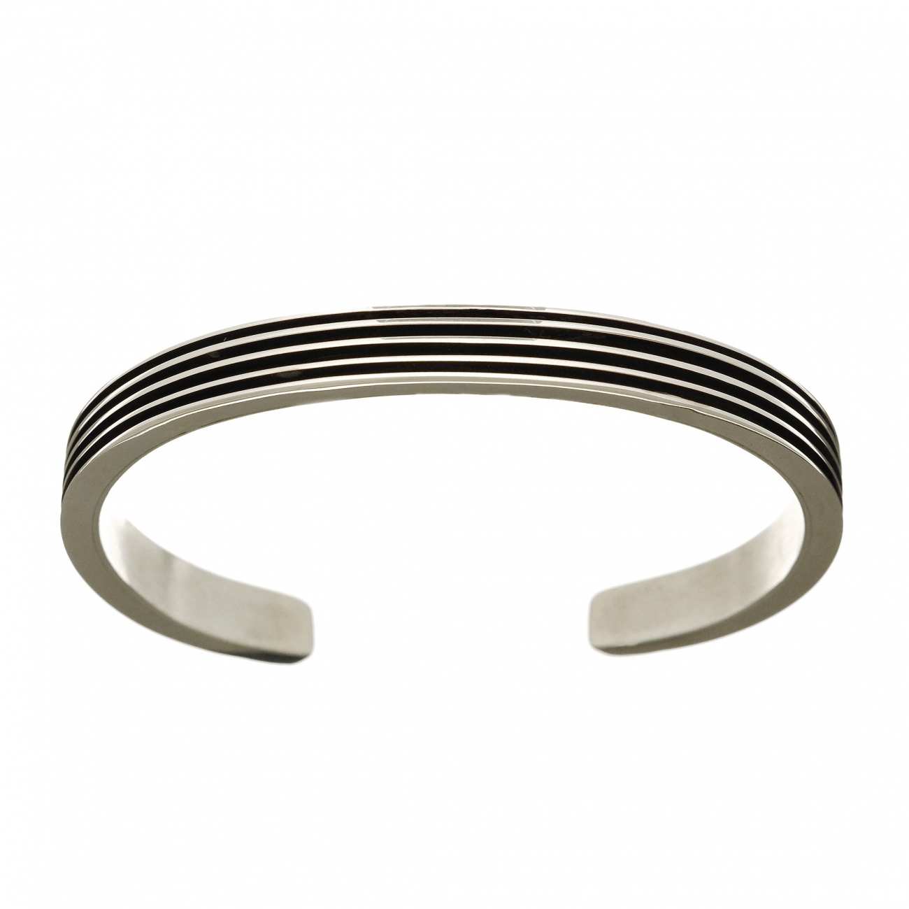 Navajo bracelet for women BRw91 in oxidized silver - Harpo Paris