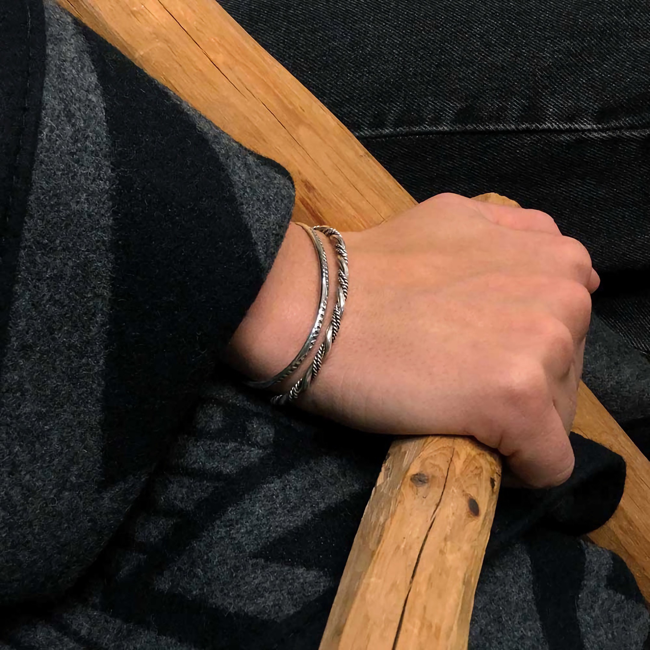 Bracelet Navajo en argent pour femme, BRw31 - Harpo Paris