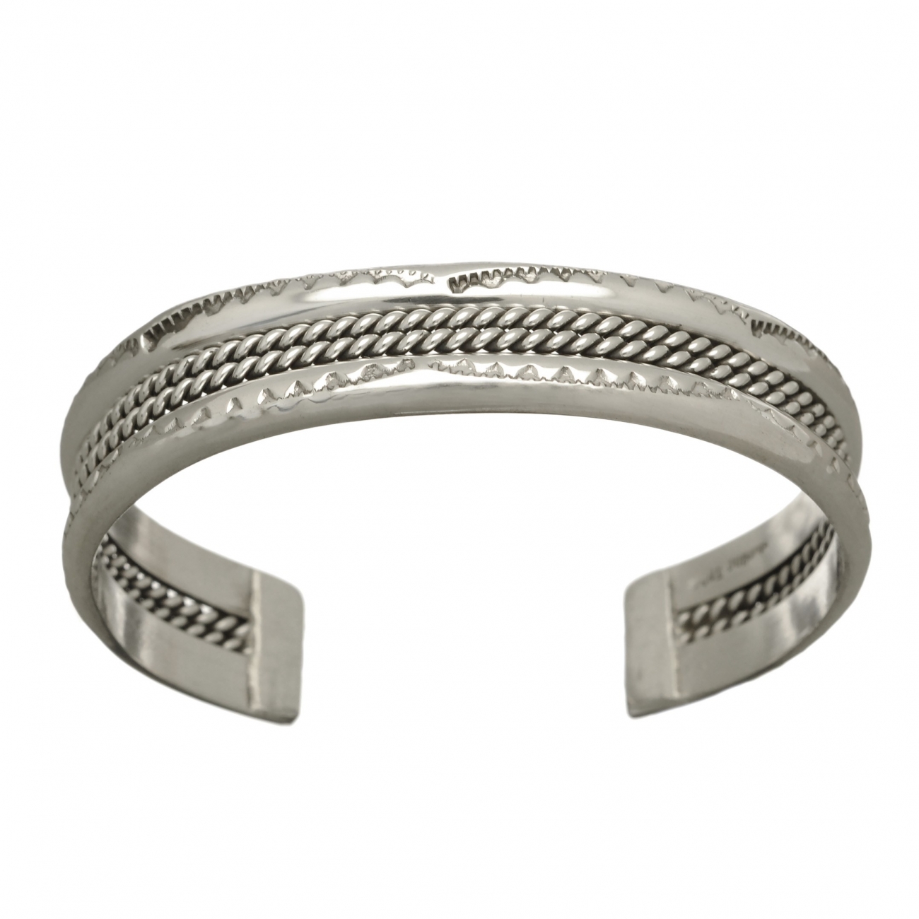 Navajo bracelet BRw24 for women in silver - Harpo Paris