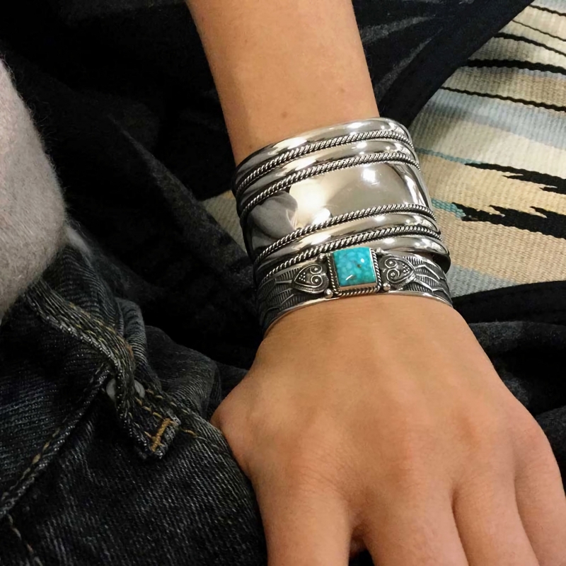 Cuff bracelet for women BRw01 in silver - Harpo Paris
