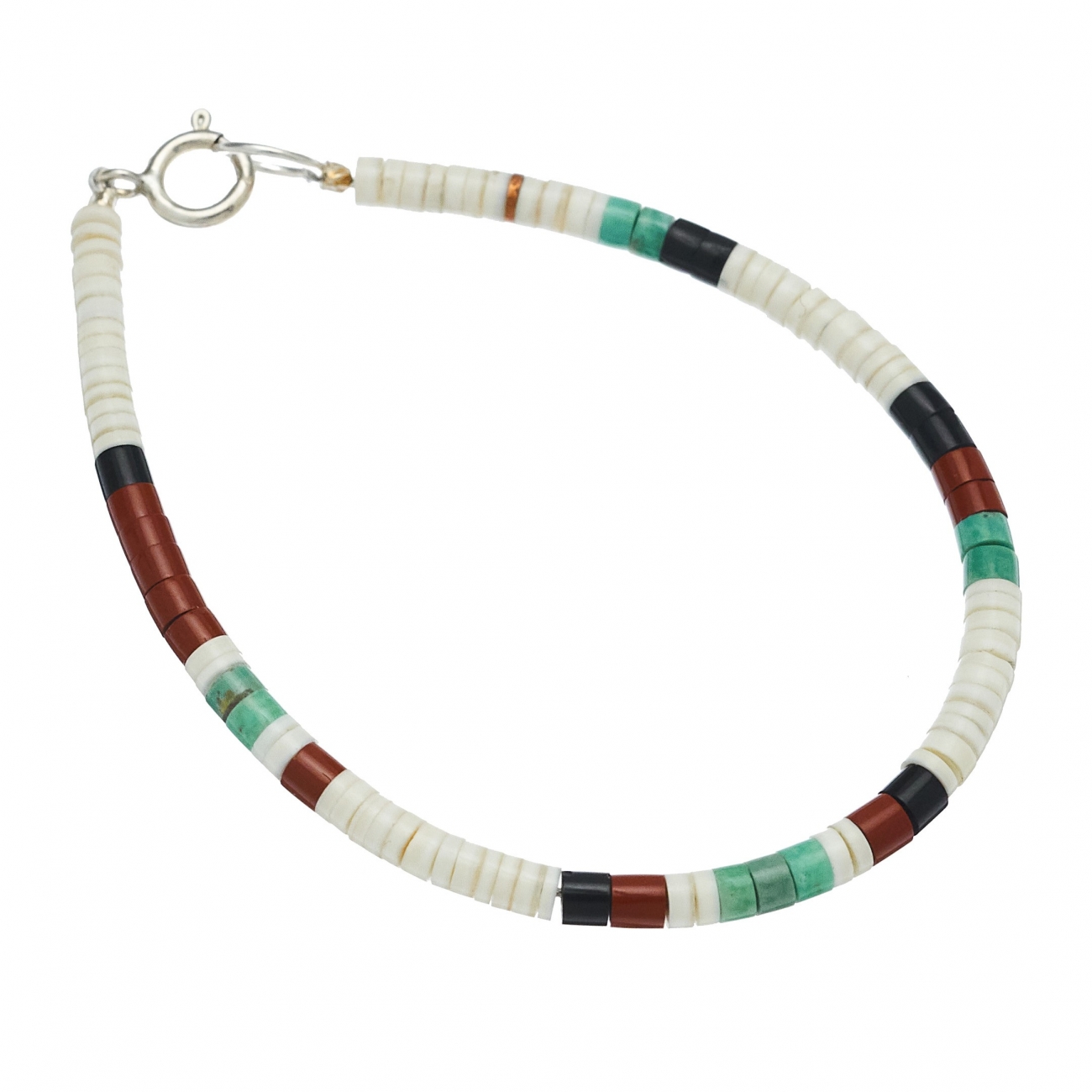 Pueblo bracelet for women BR439 in shells and stones - Harpo Paris