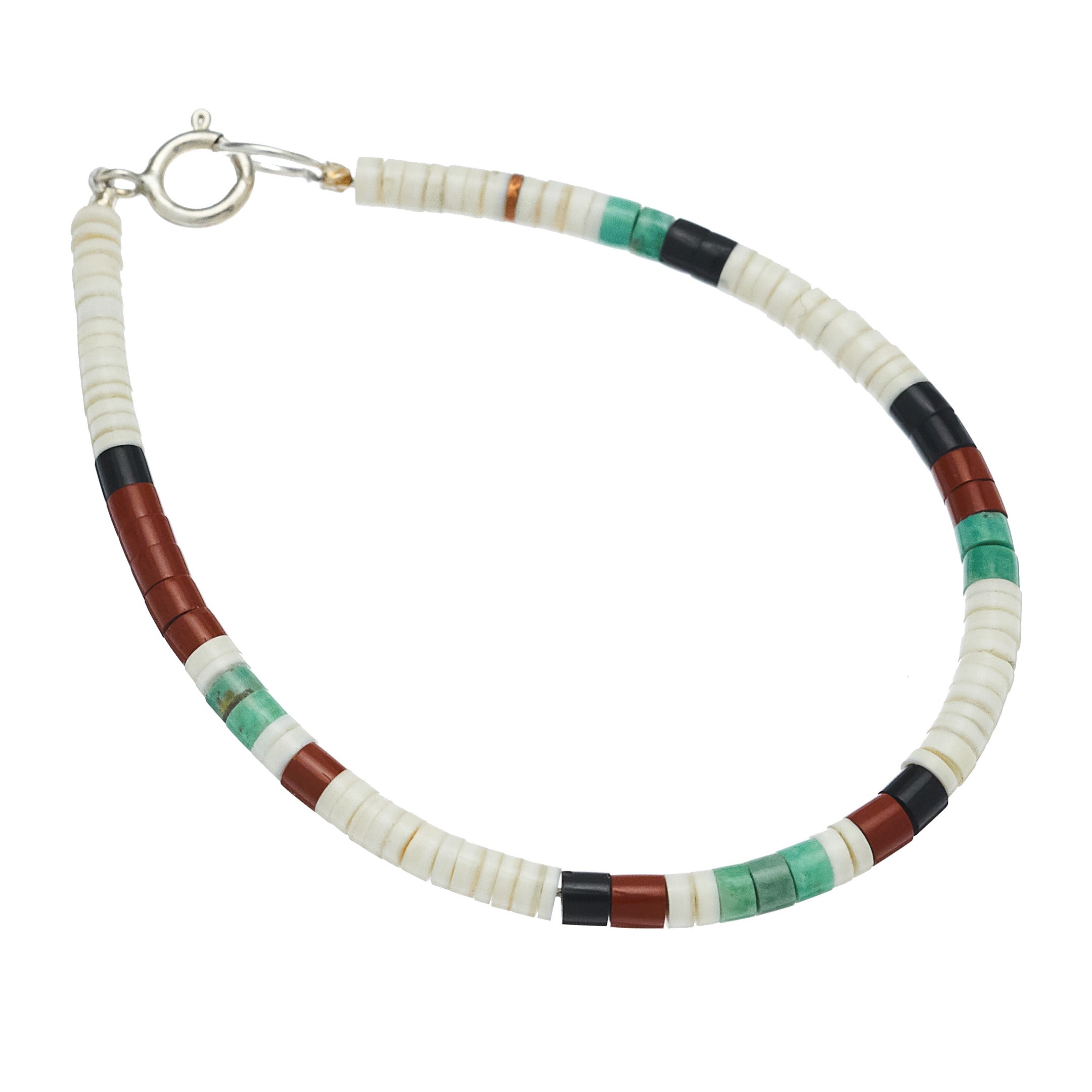 Bracelet Pueblo pour femme BR439 en pierres et coquillages - Harpo Paris