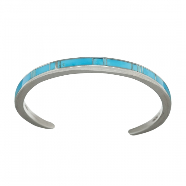 Bracelet Zuni BR538 pour femme en turquoise et argent - Harpo Paris