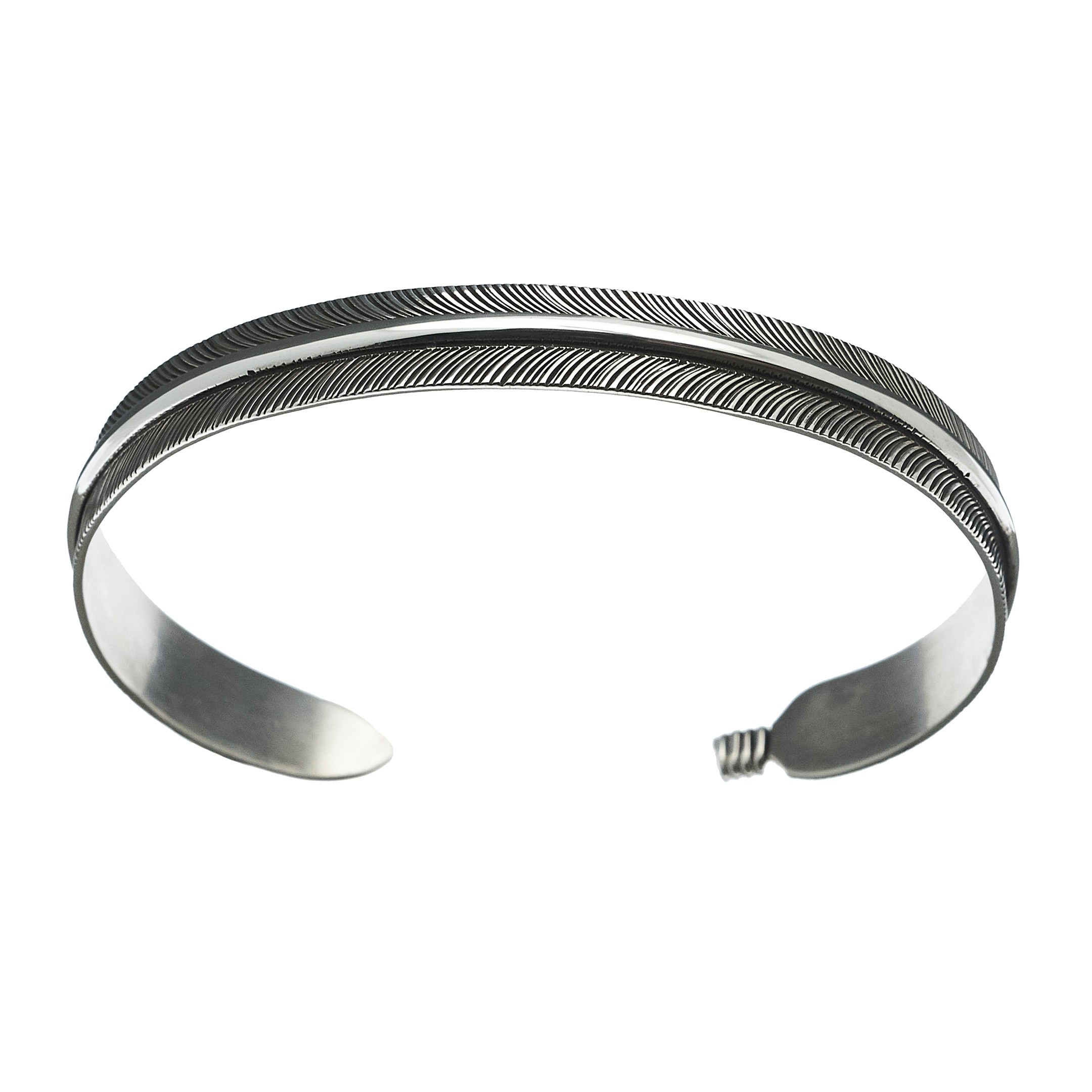 BRw142 Harpo Silver Feather Bracelet
