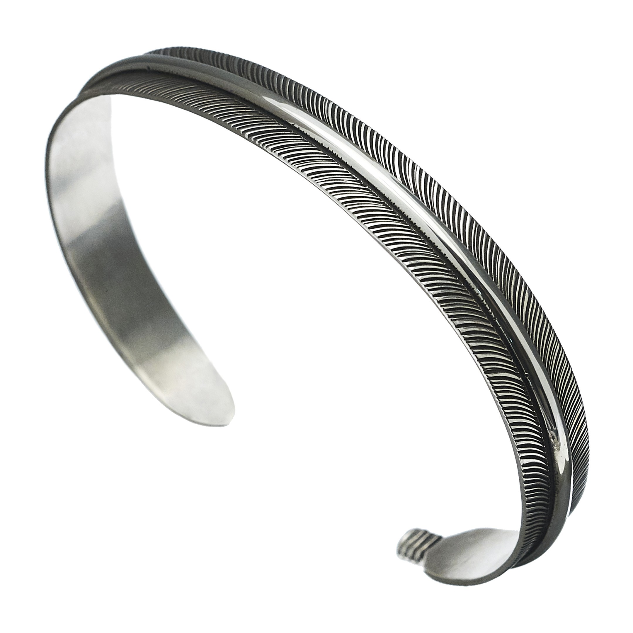 BRw142 bracelet plume argent Harpo