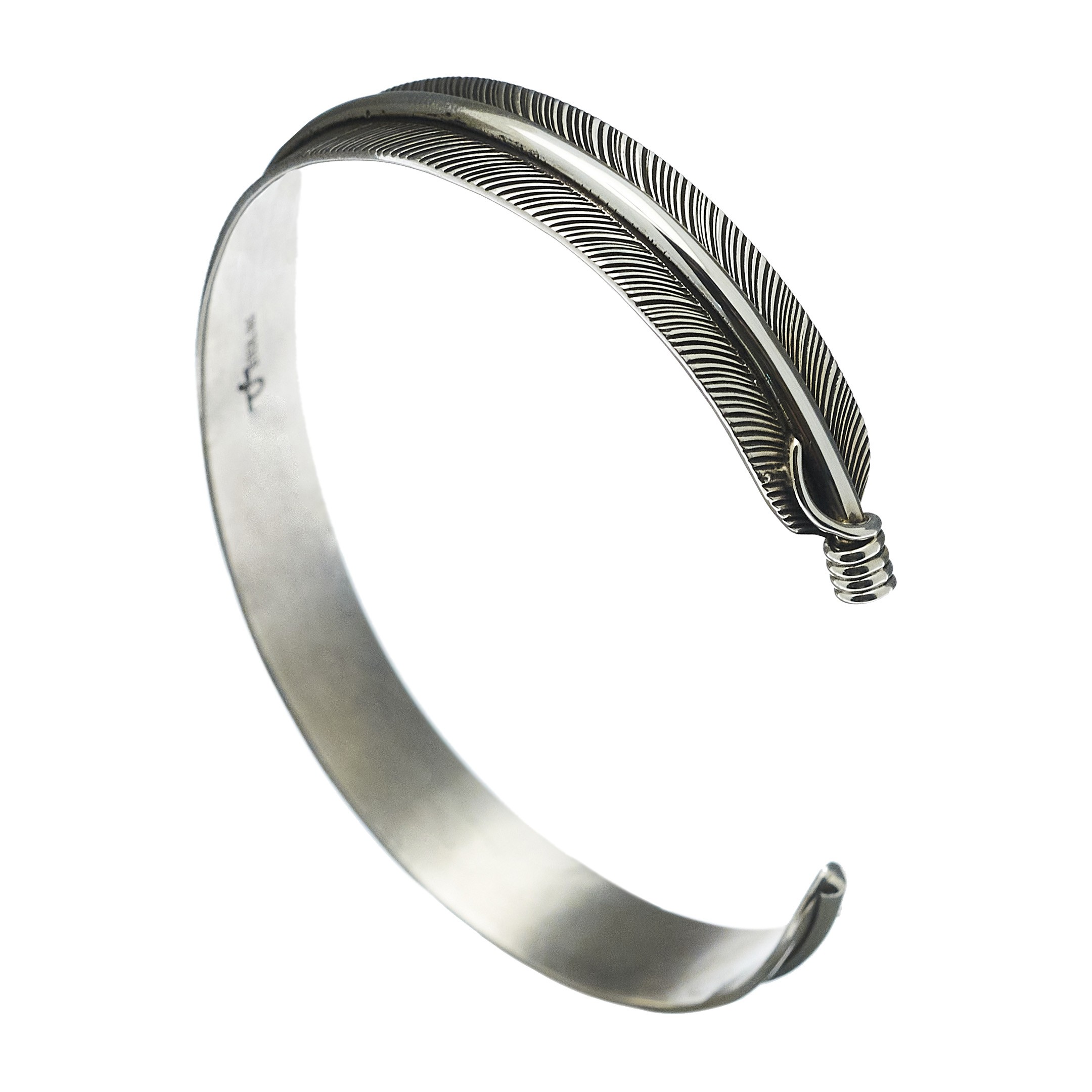 BRw142 Harpo Silver Feather Bracelet