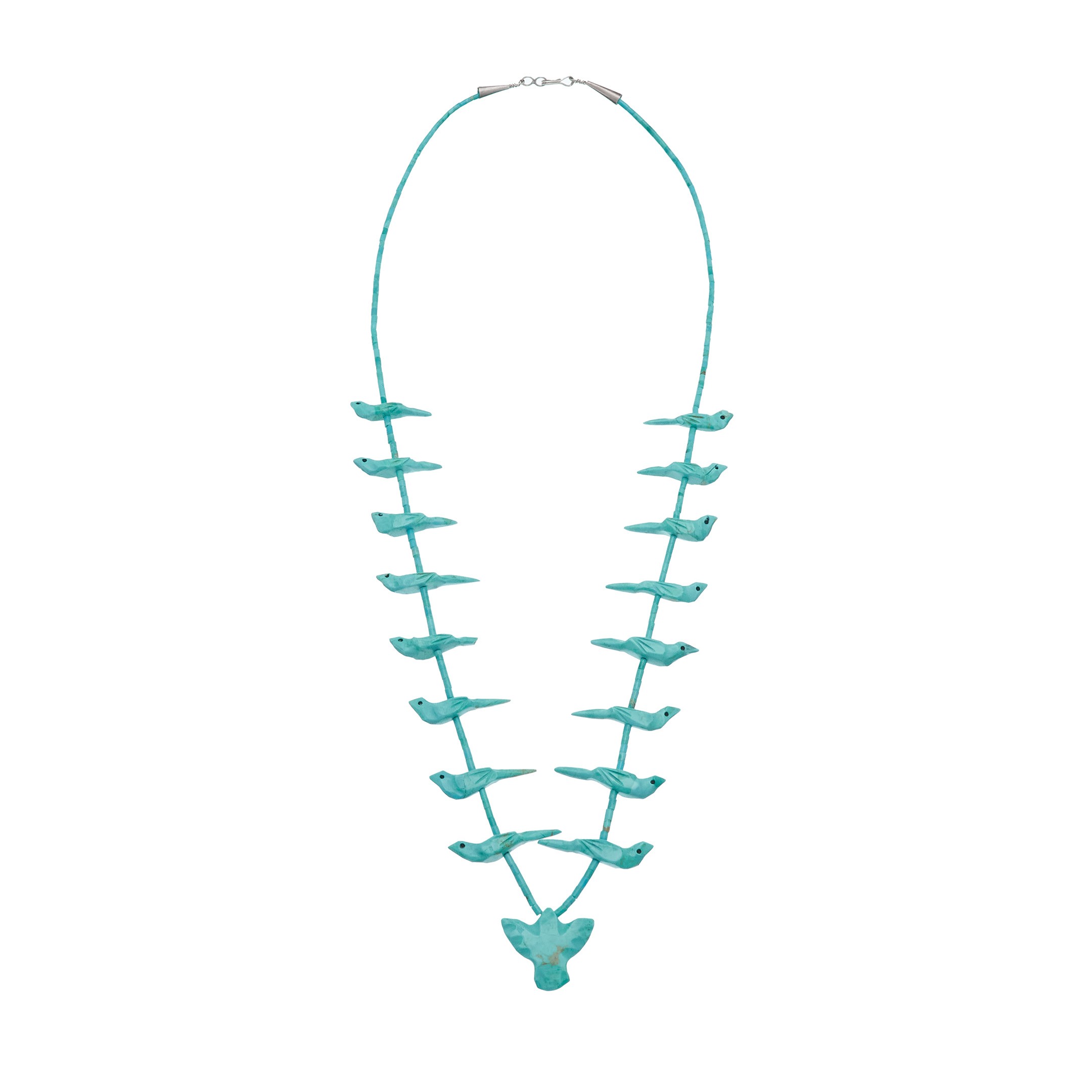 Fetish necklace Harpo Paris COFEw08 turquoise birds