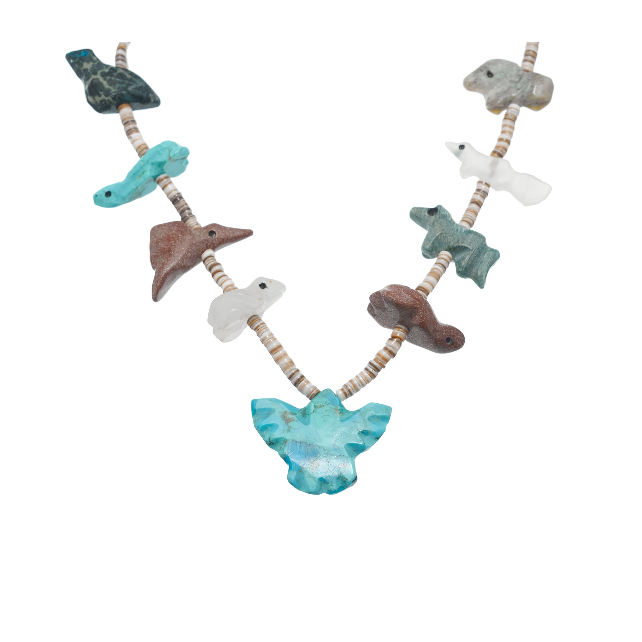 Collier fétiches, animaux scupltés en pierres  | Harpo Paris