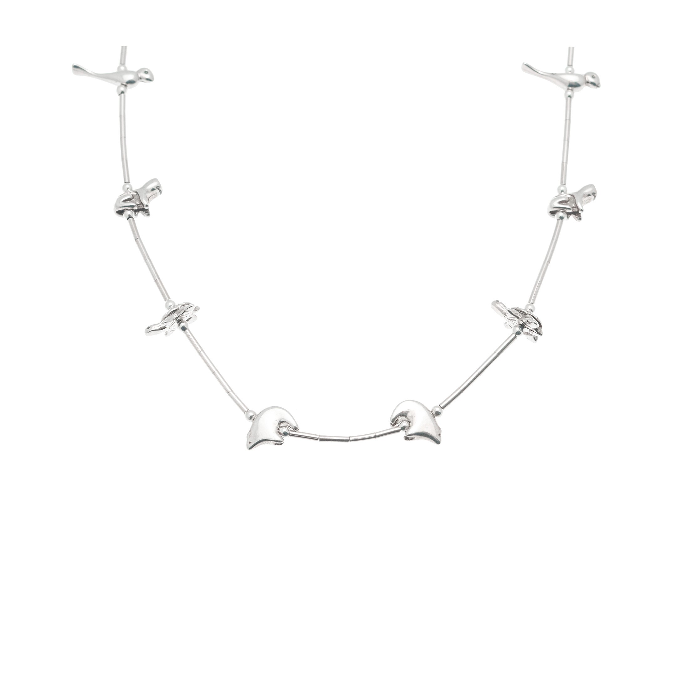 Collier Navajo Fetiches en argent. | Harpo Paris
