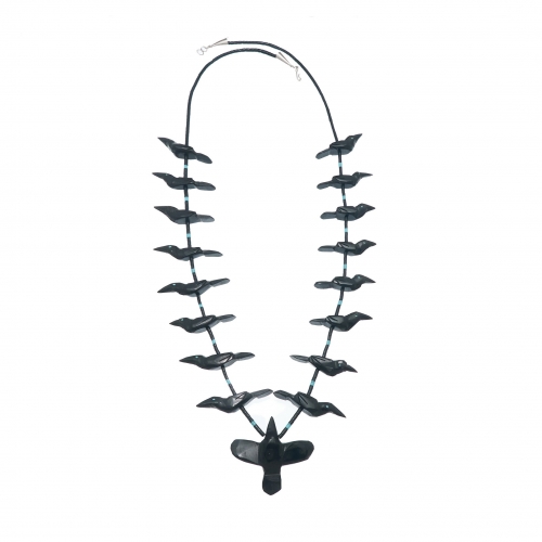 Fetish necklace Harpo Paris COFE14 black jet crows ravens