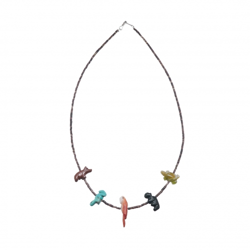 Fetish necklace COFEw11 with little animals - Harpo Paris