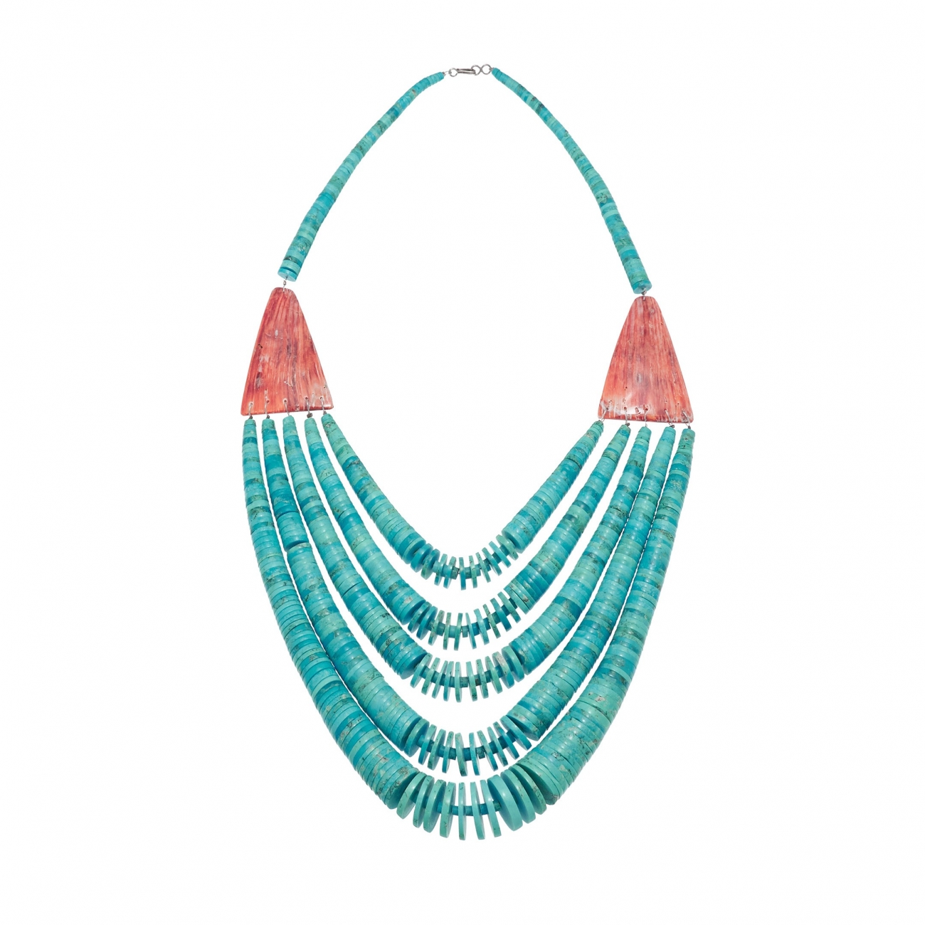 Harpo Paris plastron necklace CO50 heishi turquoise beads