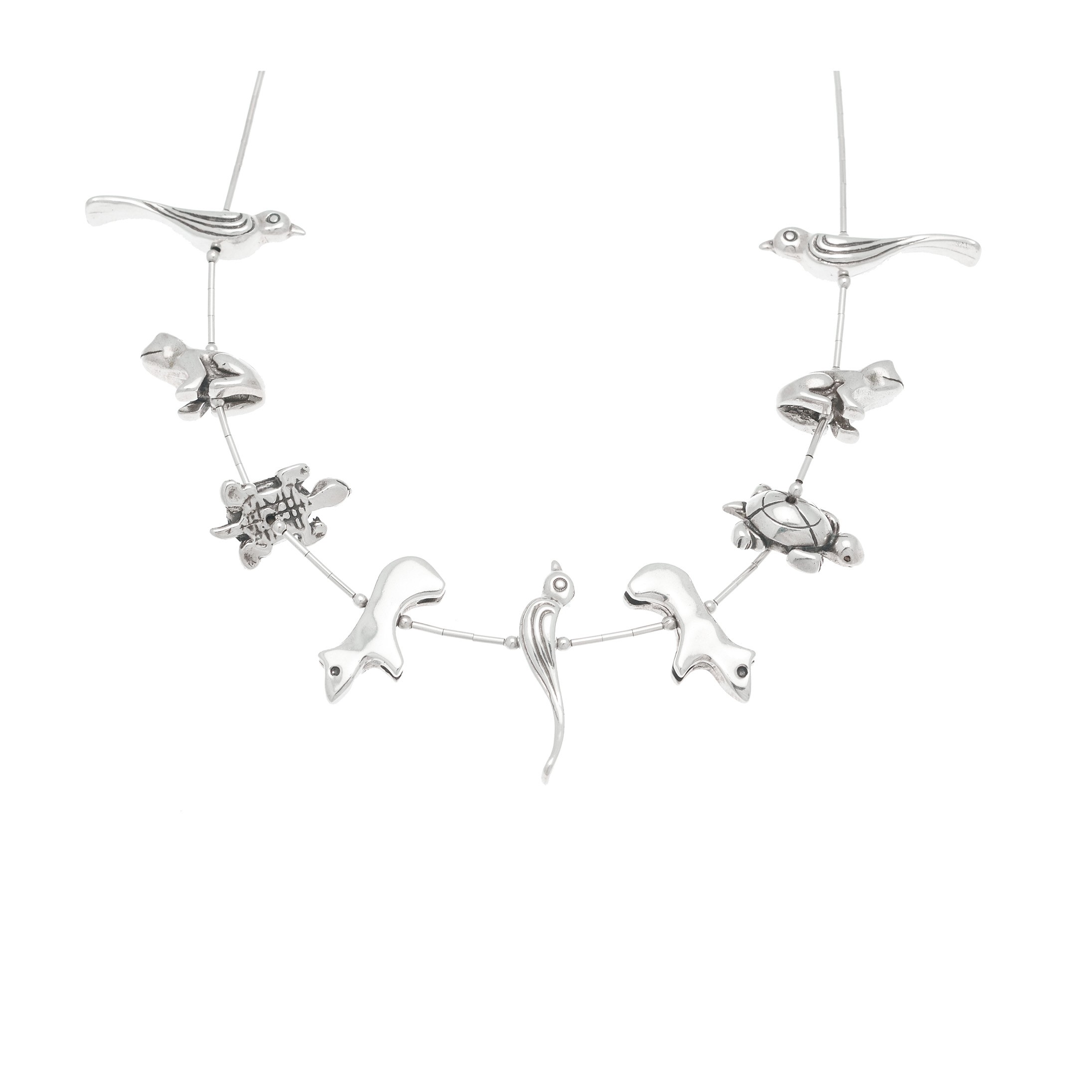 Navajo Fetishes Necklace in Silver. | Harpo Paris