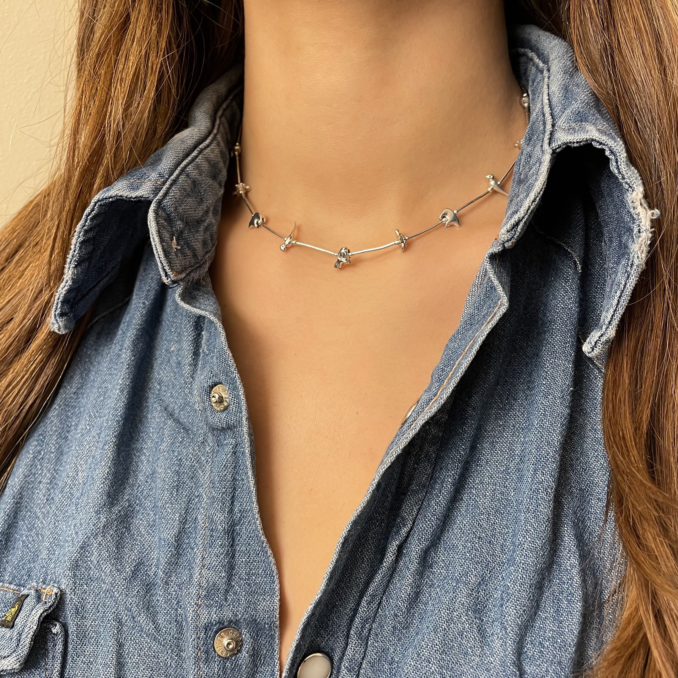 Collier Navajo Fetiches en argent. | Harpo Paris