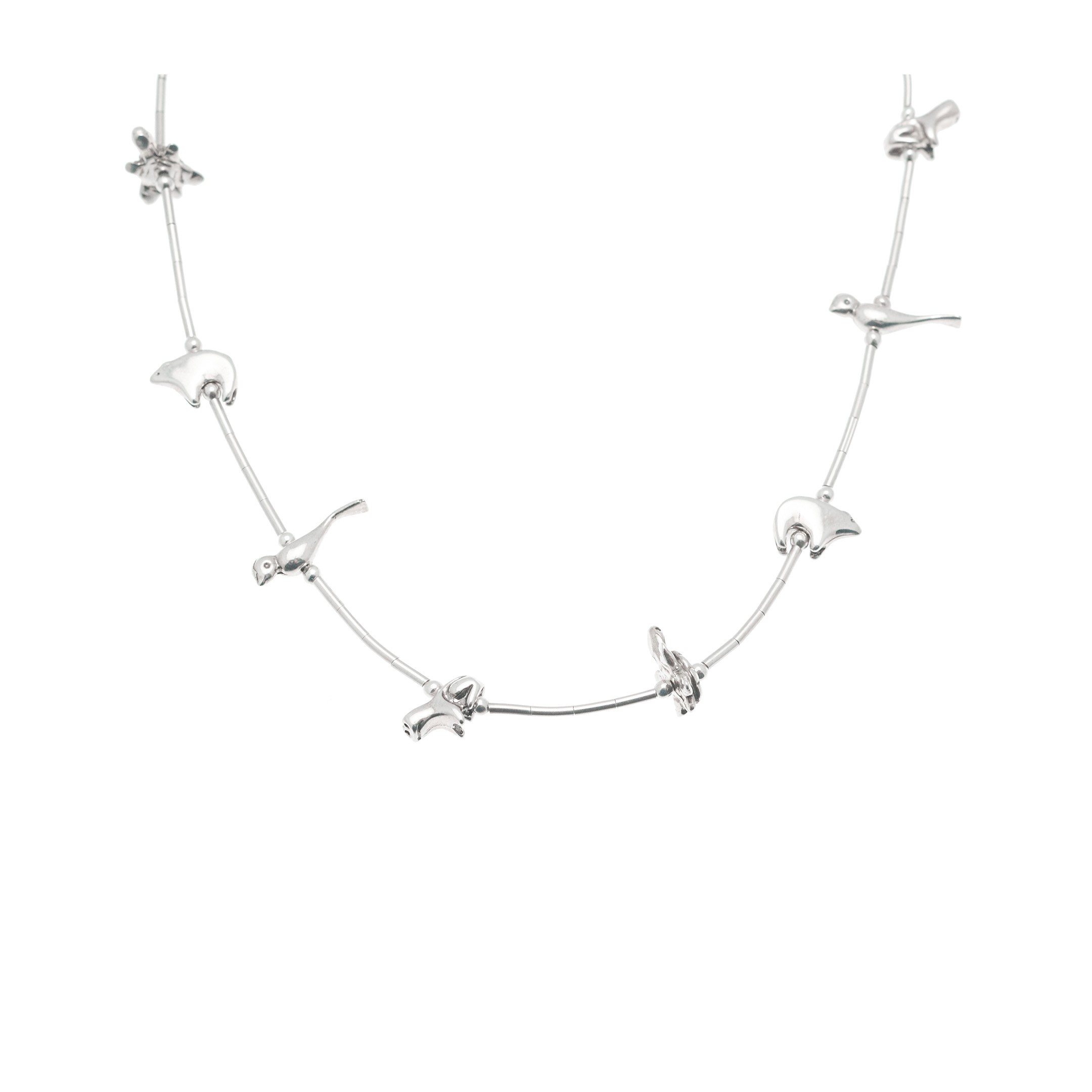 Navajo Fetishes Necklace in Silver. | Harpo Paris