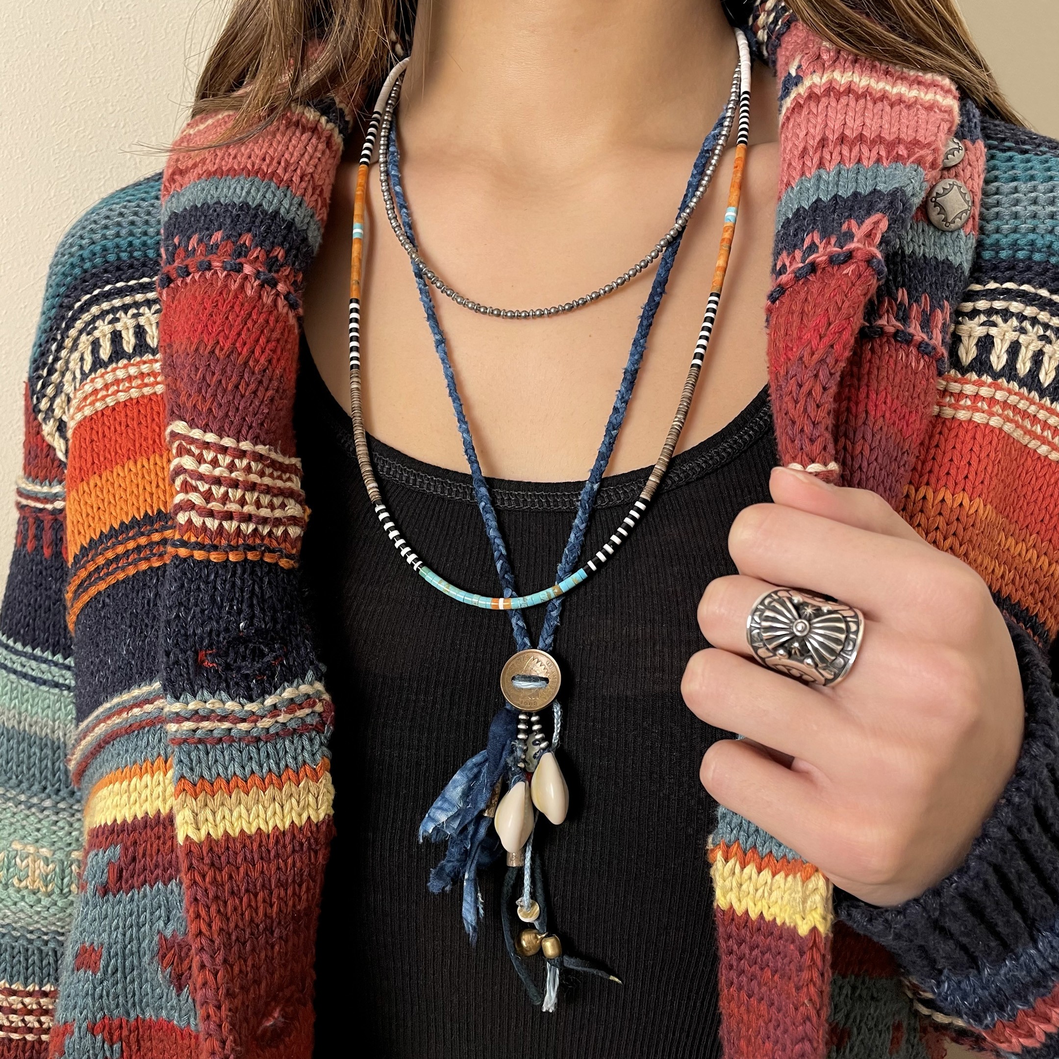 Collier Pueblo en parles Heishi COP22 - Harpo Paris