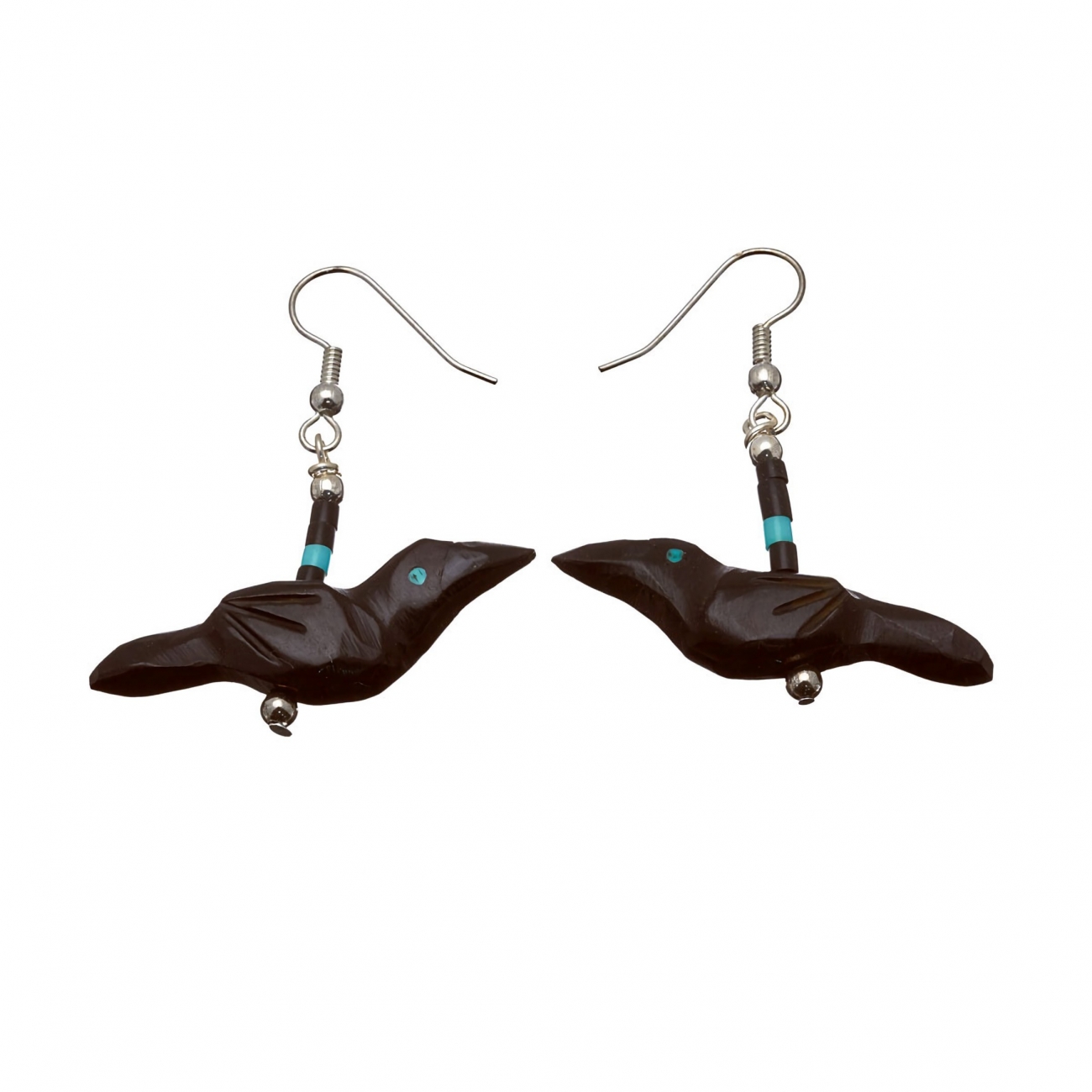 Harpo Paris earrings BOw79 raven in black jet