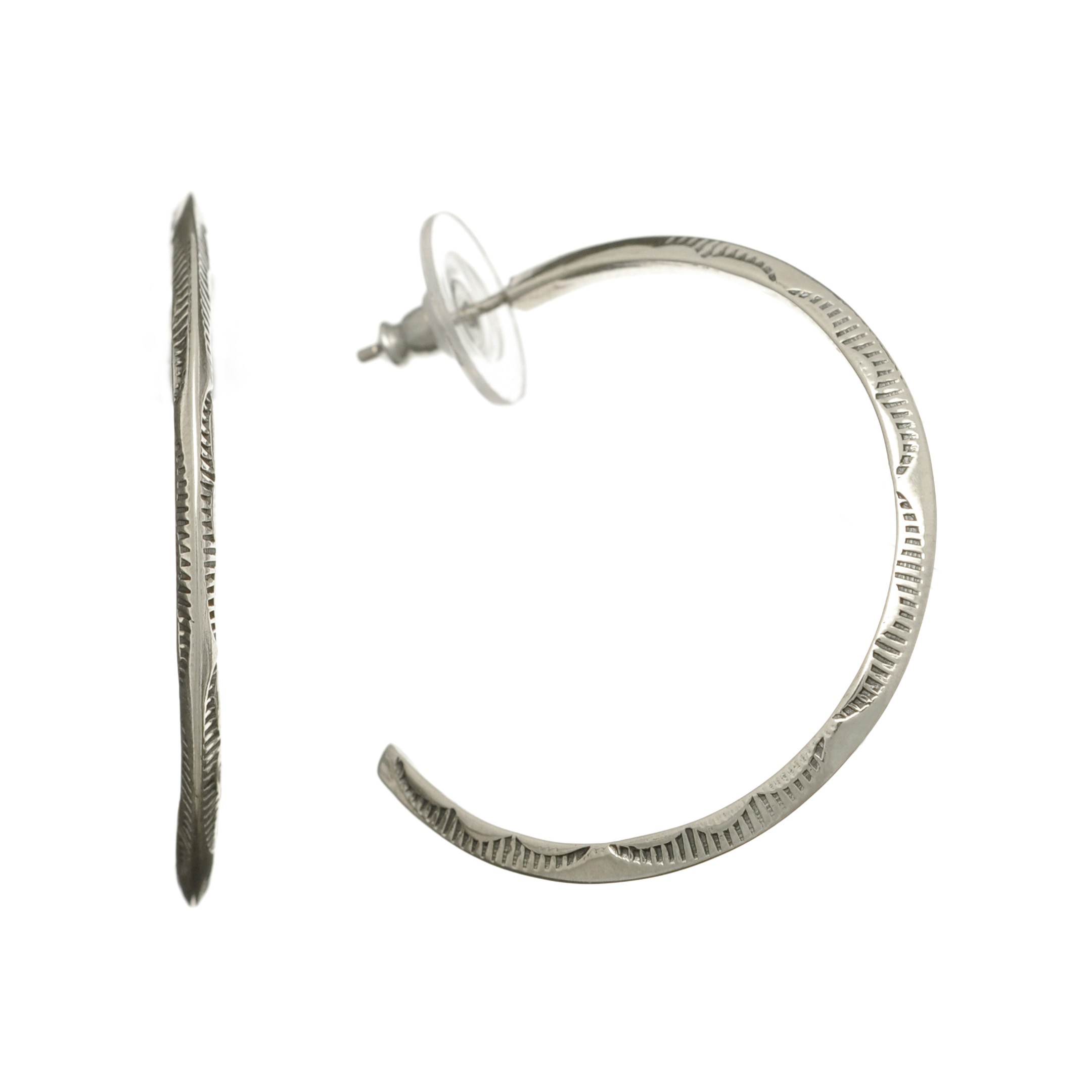 Boucles d'oreilles Navajo en argent.  | Harpo Paris