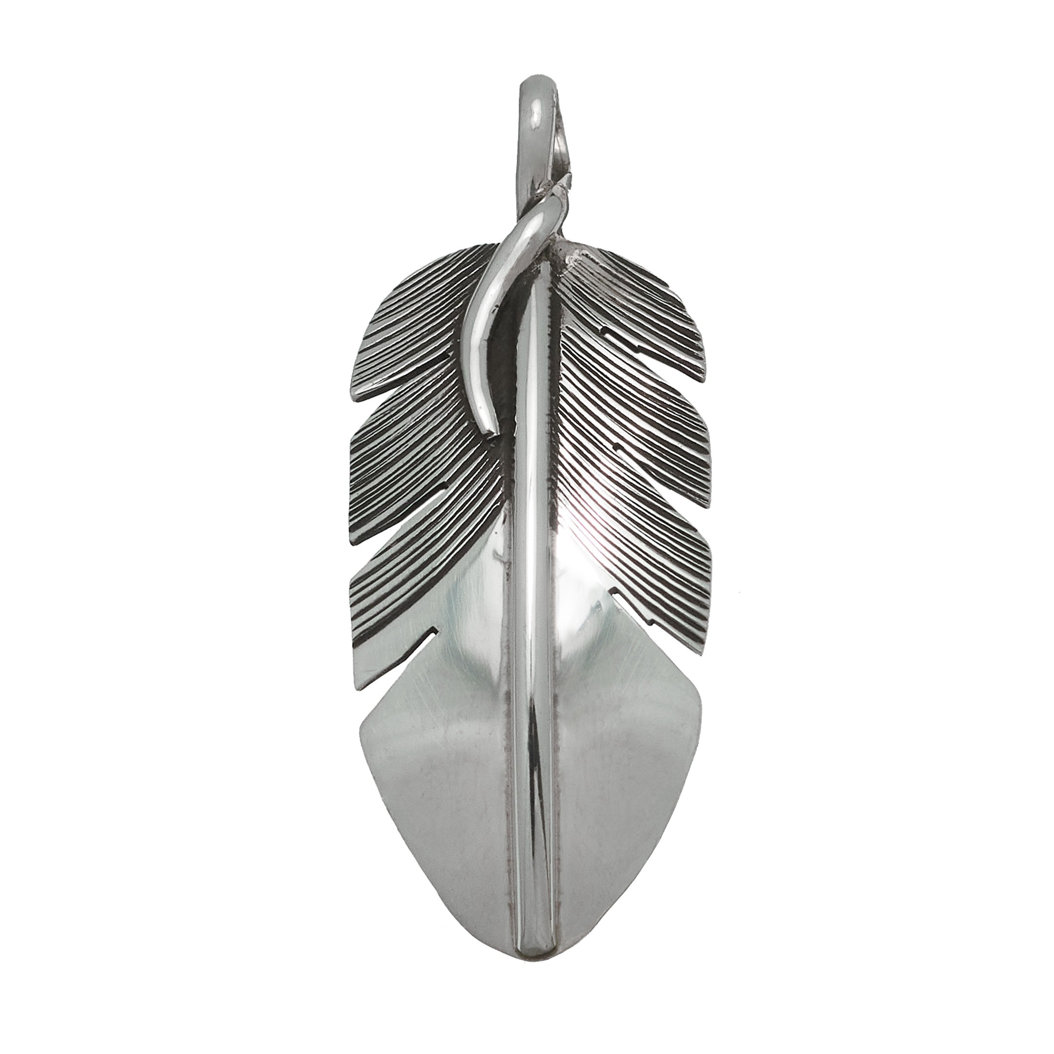 Pendentif Harpo Paris PE14 plume en argent
