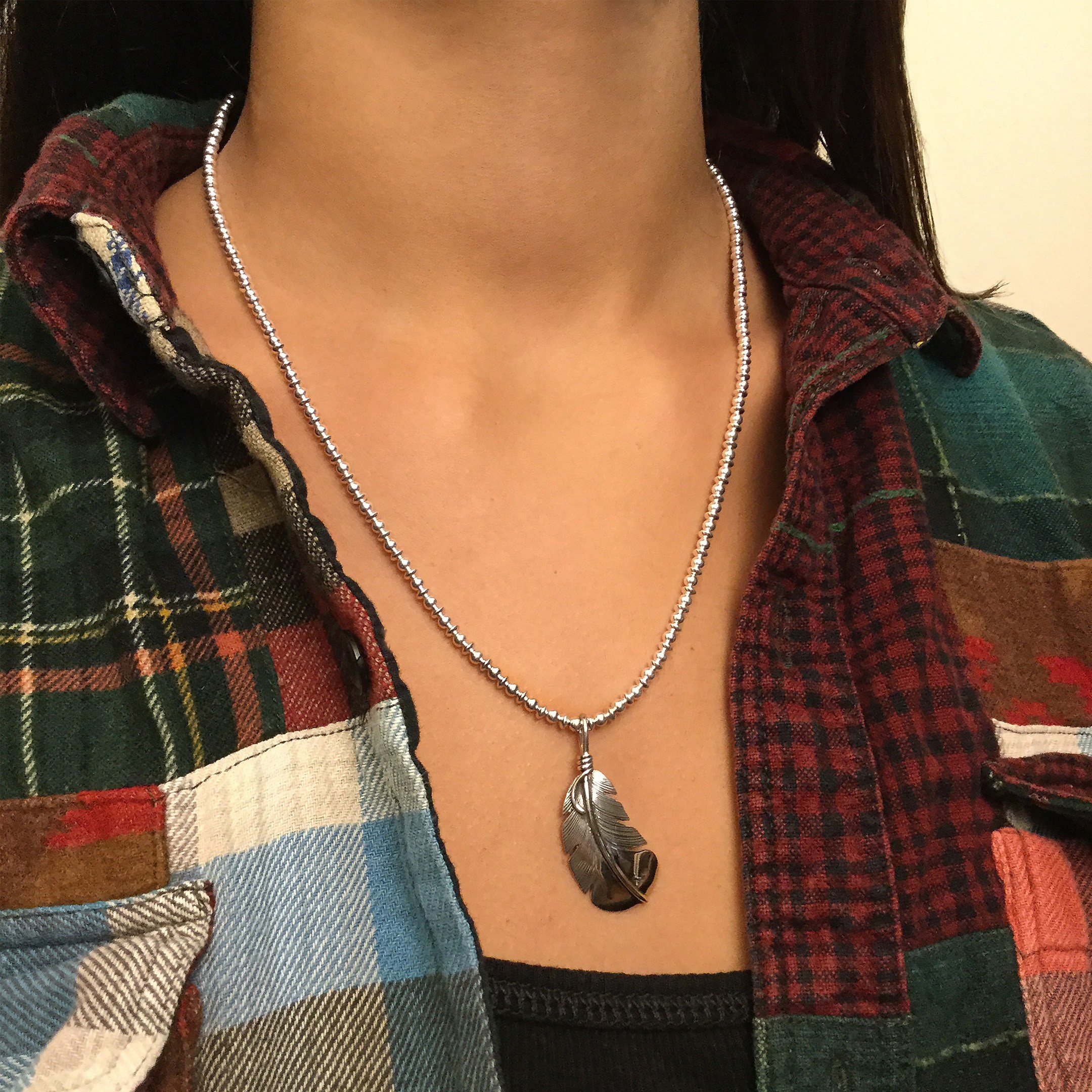 Harpo Paris pendant PE266 silver feather