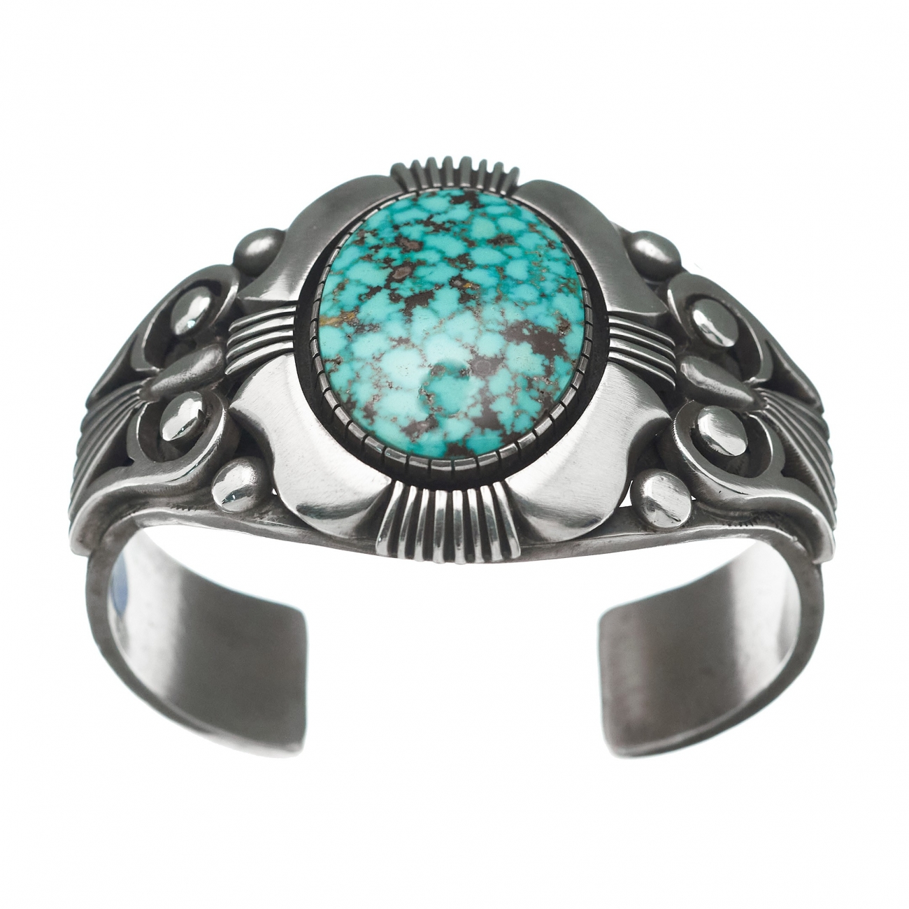 Beau bracelet MIS18 en turquoise et argent - Harpo Paris