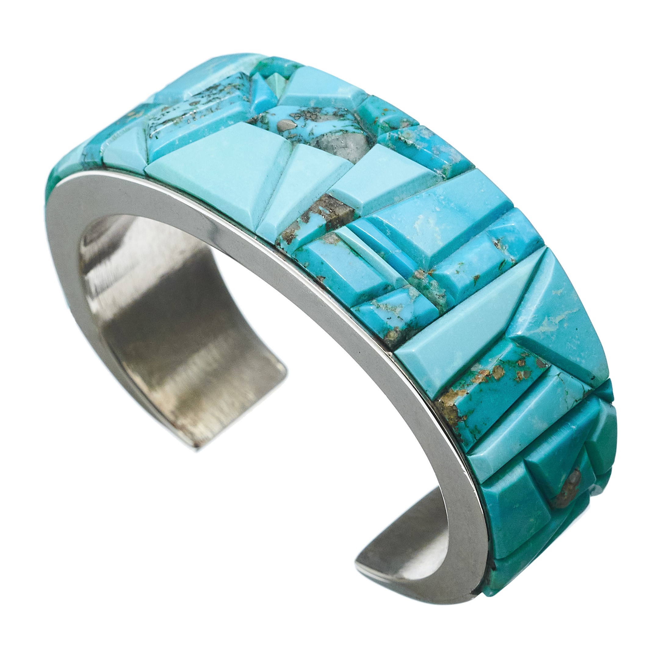 Epais bracelet Navajo pour femme en turquoise, MIS09 - Harpo Paris