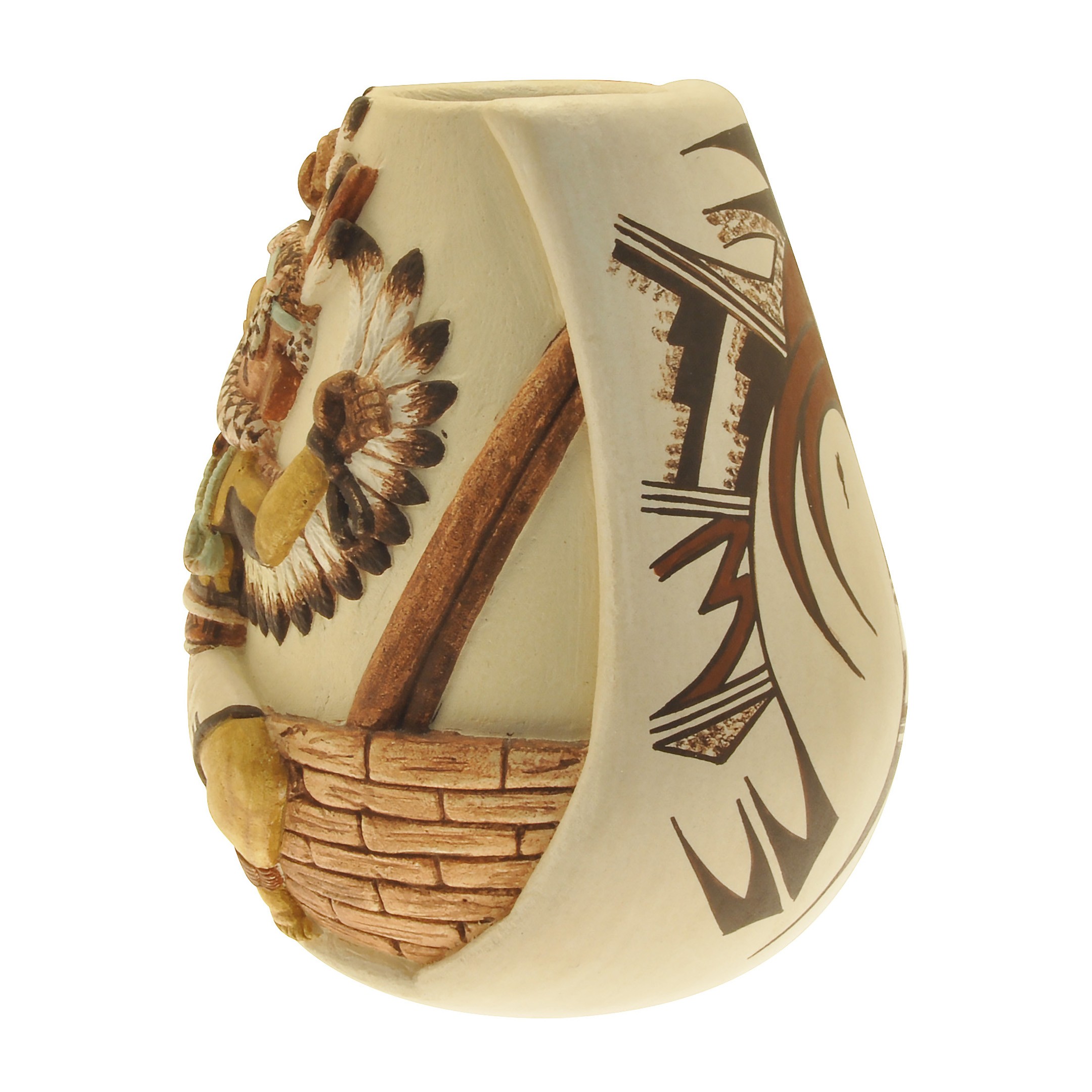 Hopi Pot Eagle Dancer, one-off a kind. | Harpo Paris