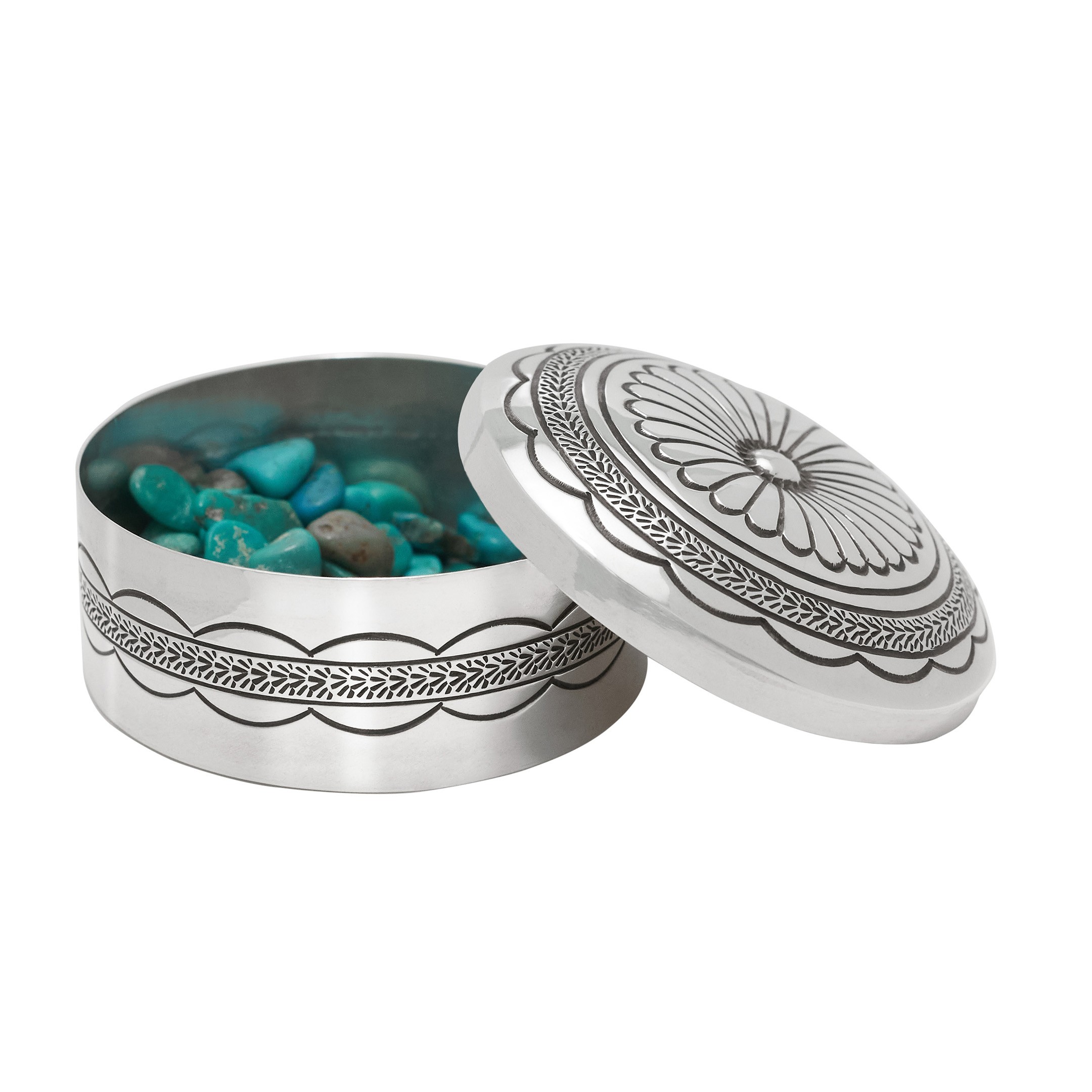 Boîte Navajo en argent. | Harpo Paris
