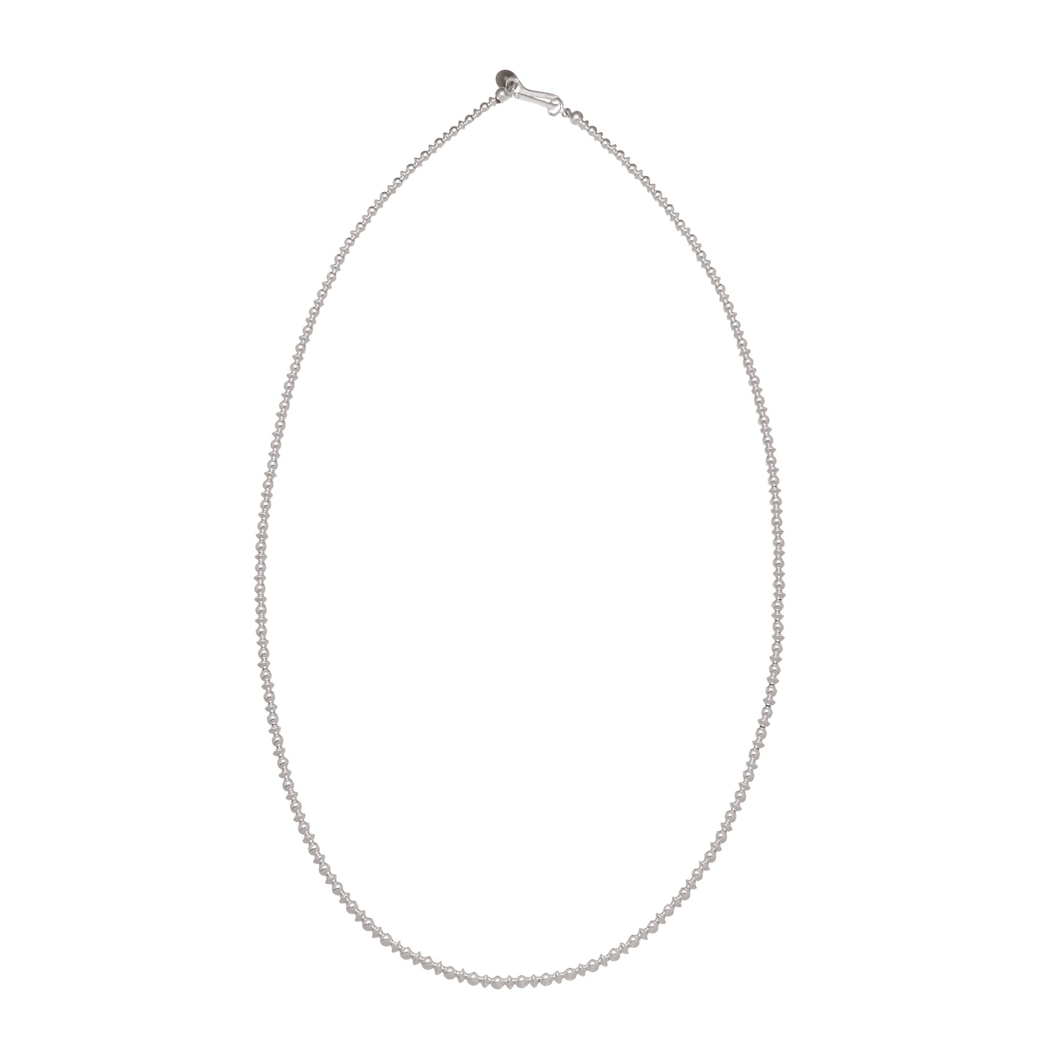 Collier COw40 en perles d'argent - Harpo Paris