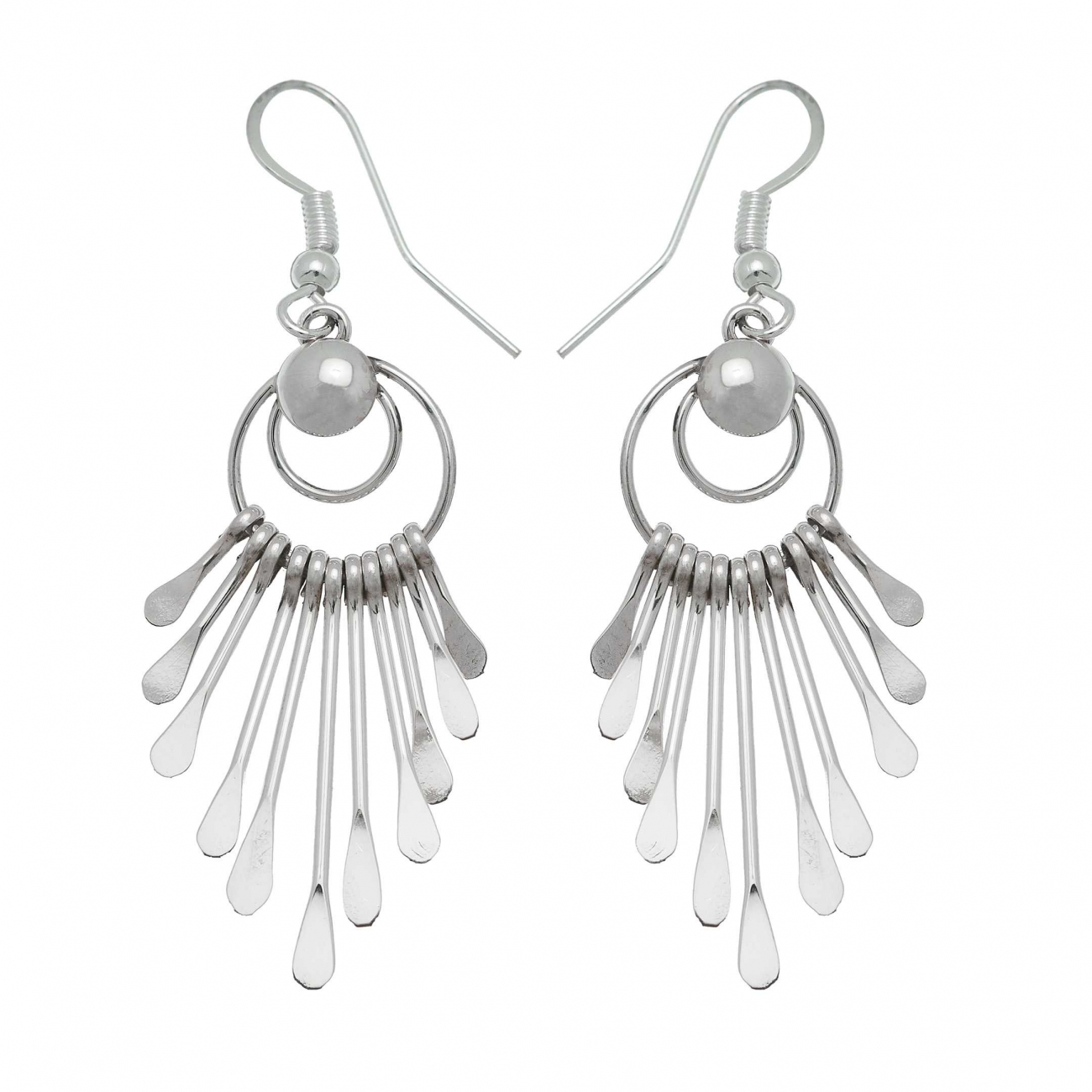 Harpo Paris classic earrings BOw24 in silver