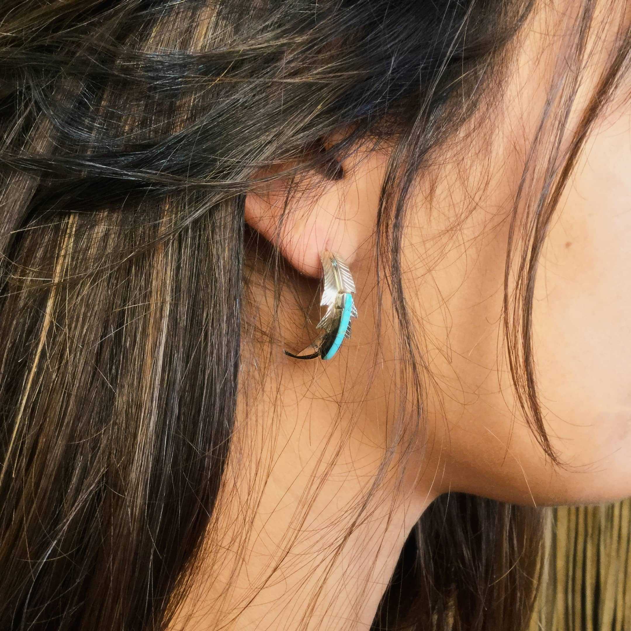Boucles d'oreilles Plumes argent BOw81 - Harpo Paris