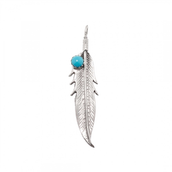 Harpo Paris pendant PEw03 feather in silver