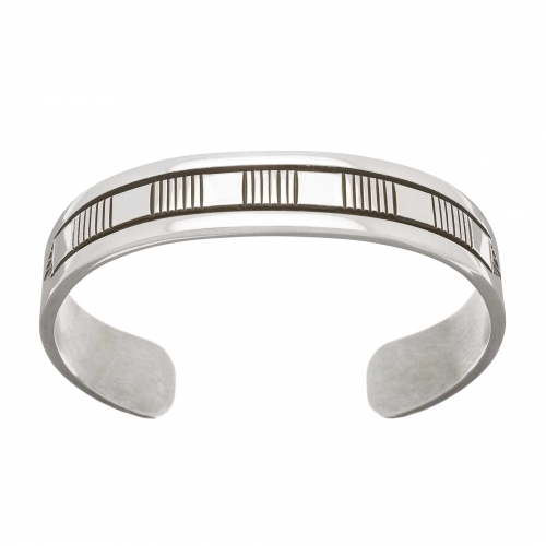 Navajo bracelet BR555 in sterling silver - Harpo Paris