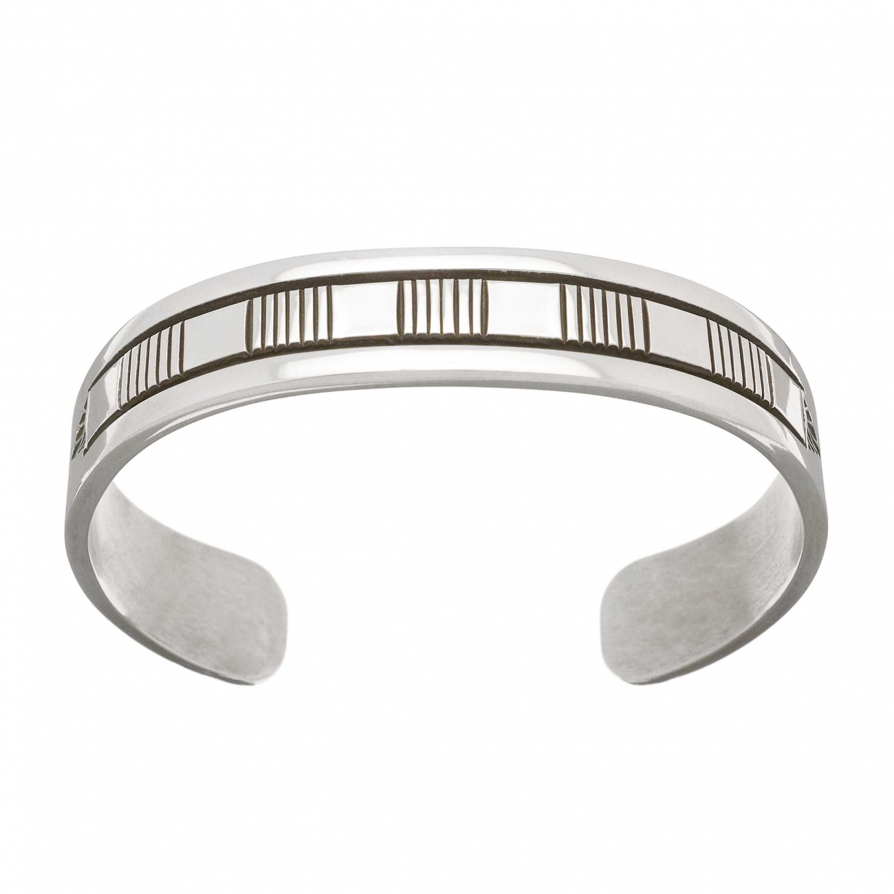 Navajo bracelet for men in silver BR555 - Harpo Paris