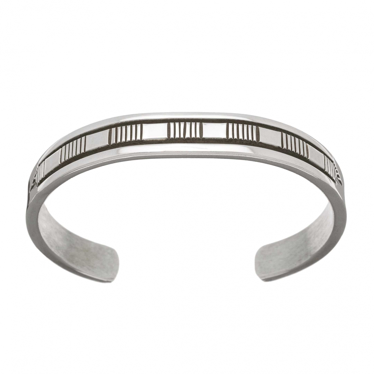 Navajo men bracelet BR566 in silver - Harpo Paris