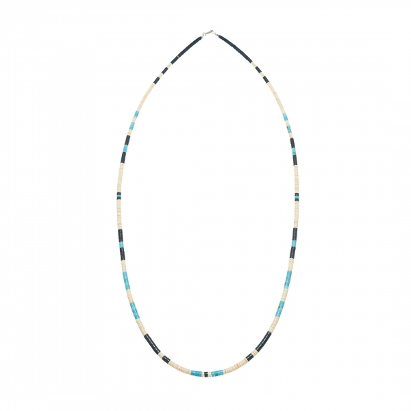 Pueblo necklace CO54 in shells and stones - Harpo Paris