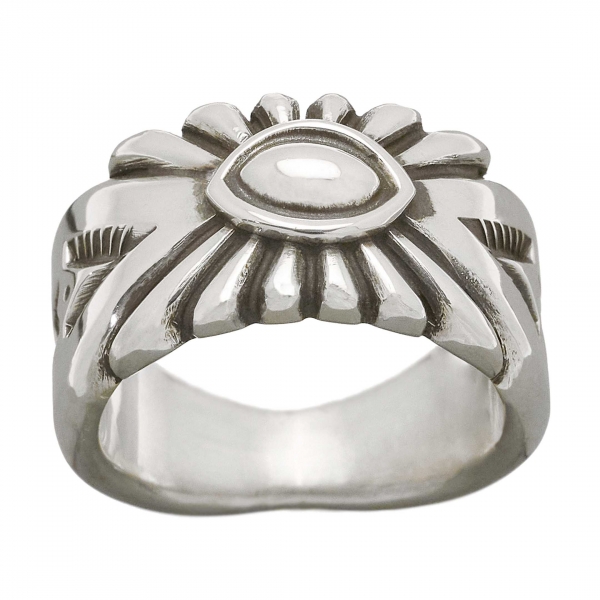 Thick Navajo ring in silver, BA872 - Harpo Paris