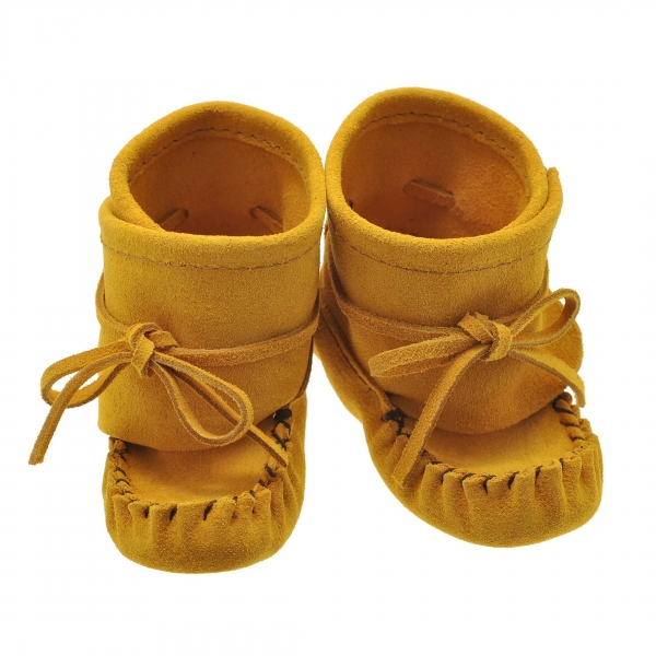 Canadian moccasins for babies M110 in leather - Harpo Paris